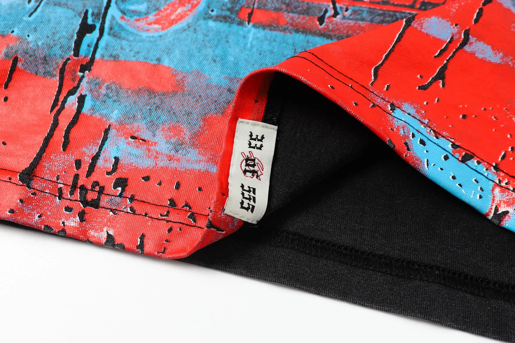 6006% washed black｜P116 Godspeed cross-border American rock and roll street washed retro style short-sleeved T (craft printing) fabric (fabric): 32-count combed double yarn 250g weight size (size): S-M-L-XL color (colour): washed black