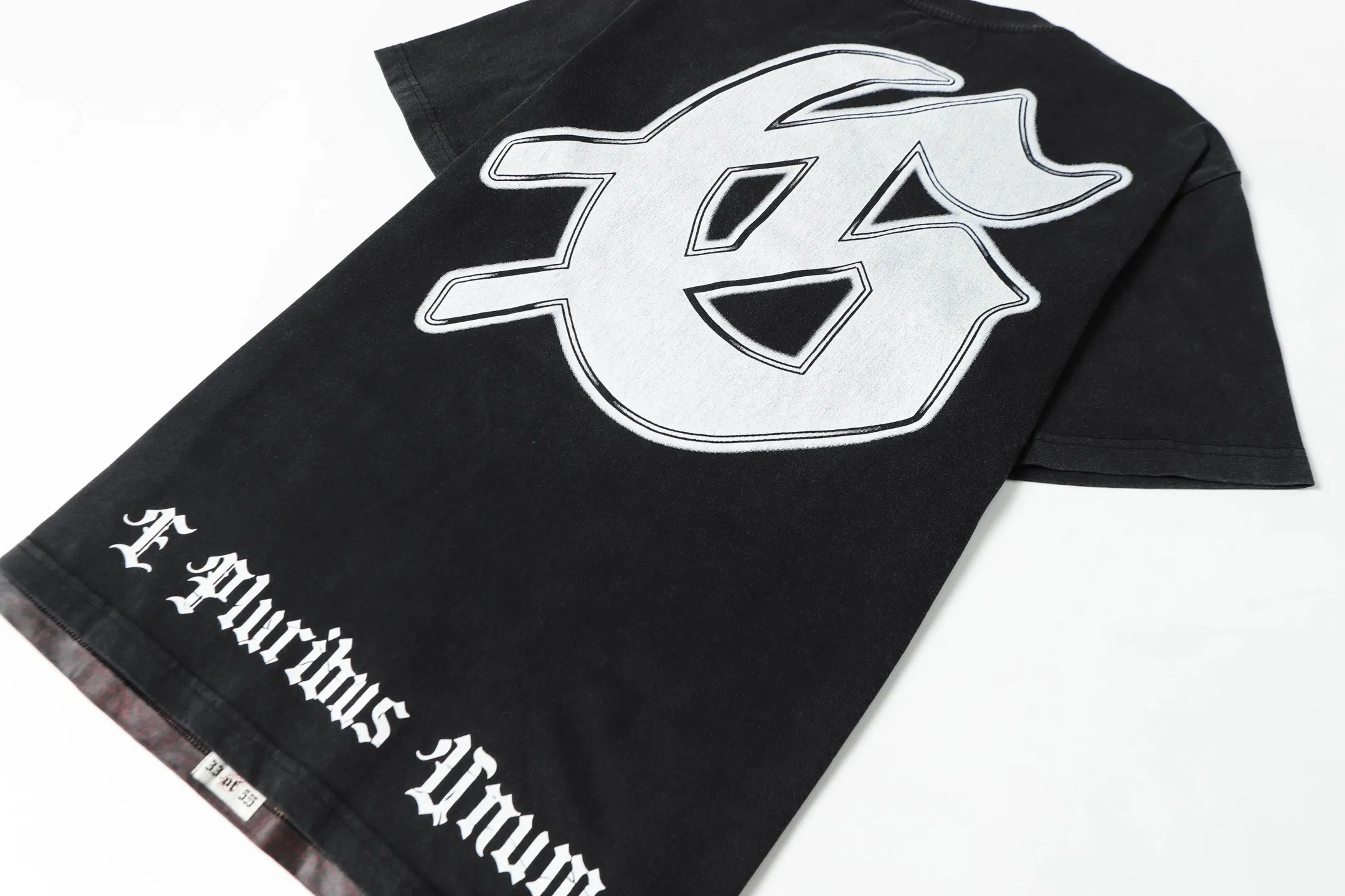 6059#washed black｜P116 Godspeed cross-border American rock and roll street washed retro style short-sleeved T (craft printing) fabric (fabric): 32 count combed double yarn 250g weight code number (size): S-M-L-XL color (colour): washed black