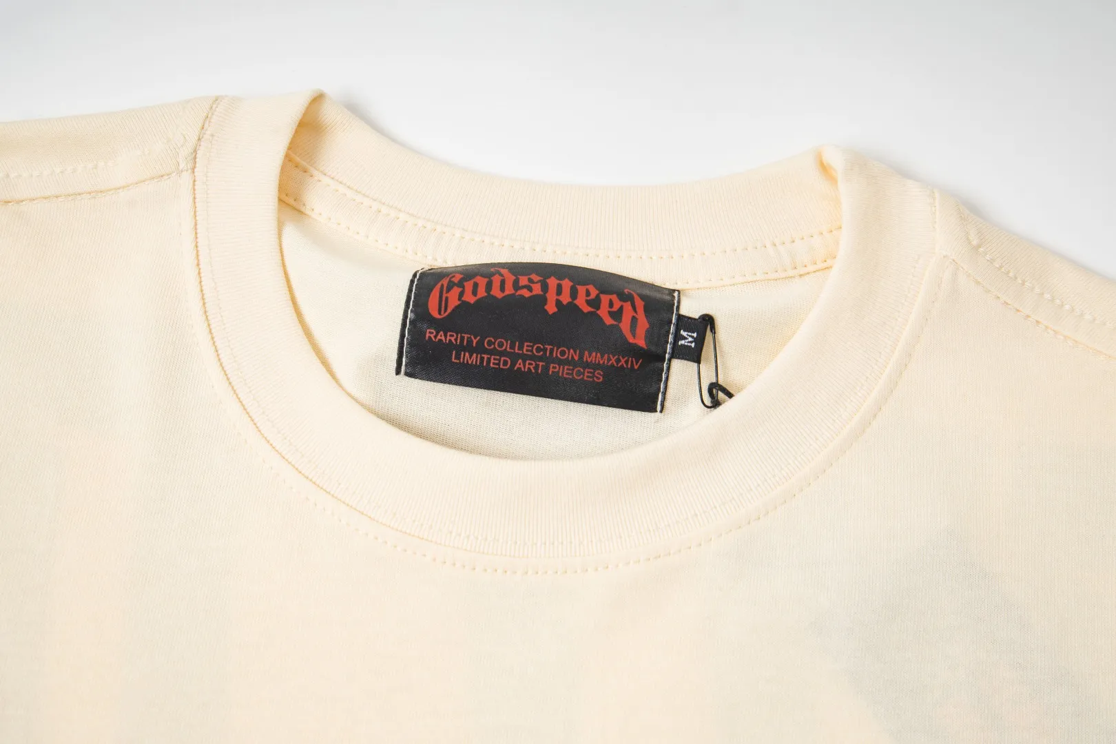G42# GodSpeed ​​white ink direct spray wash long sleeve S-XL size apricot P146
