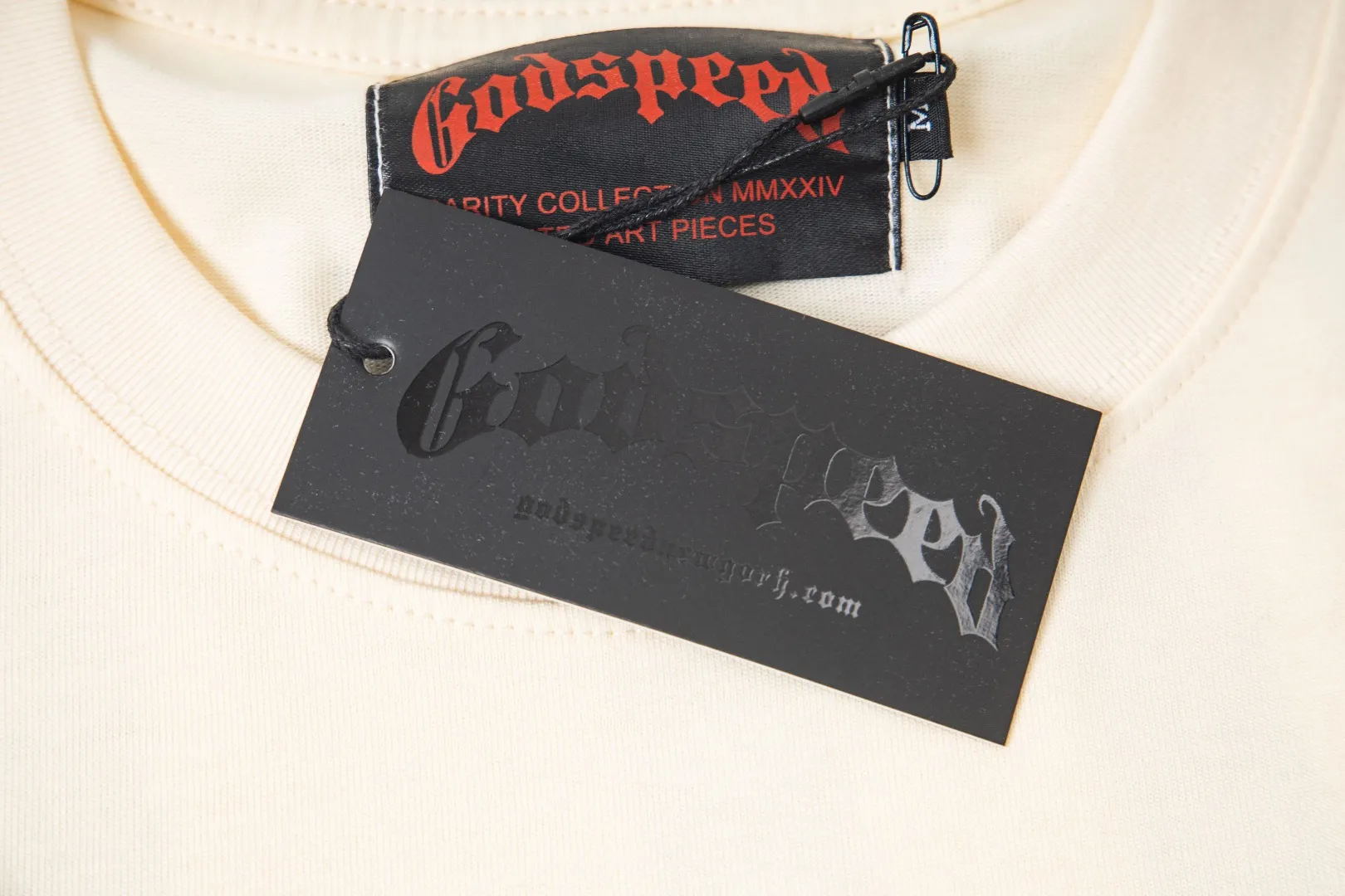 G42# GodSpeed ​​white ink direct spray wash long sleeve S-XL size apricot P146
