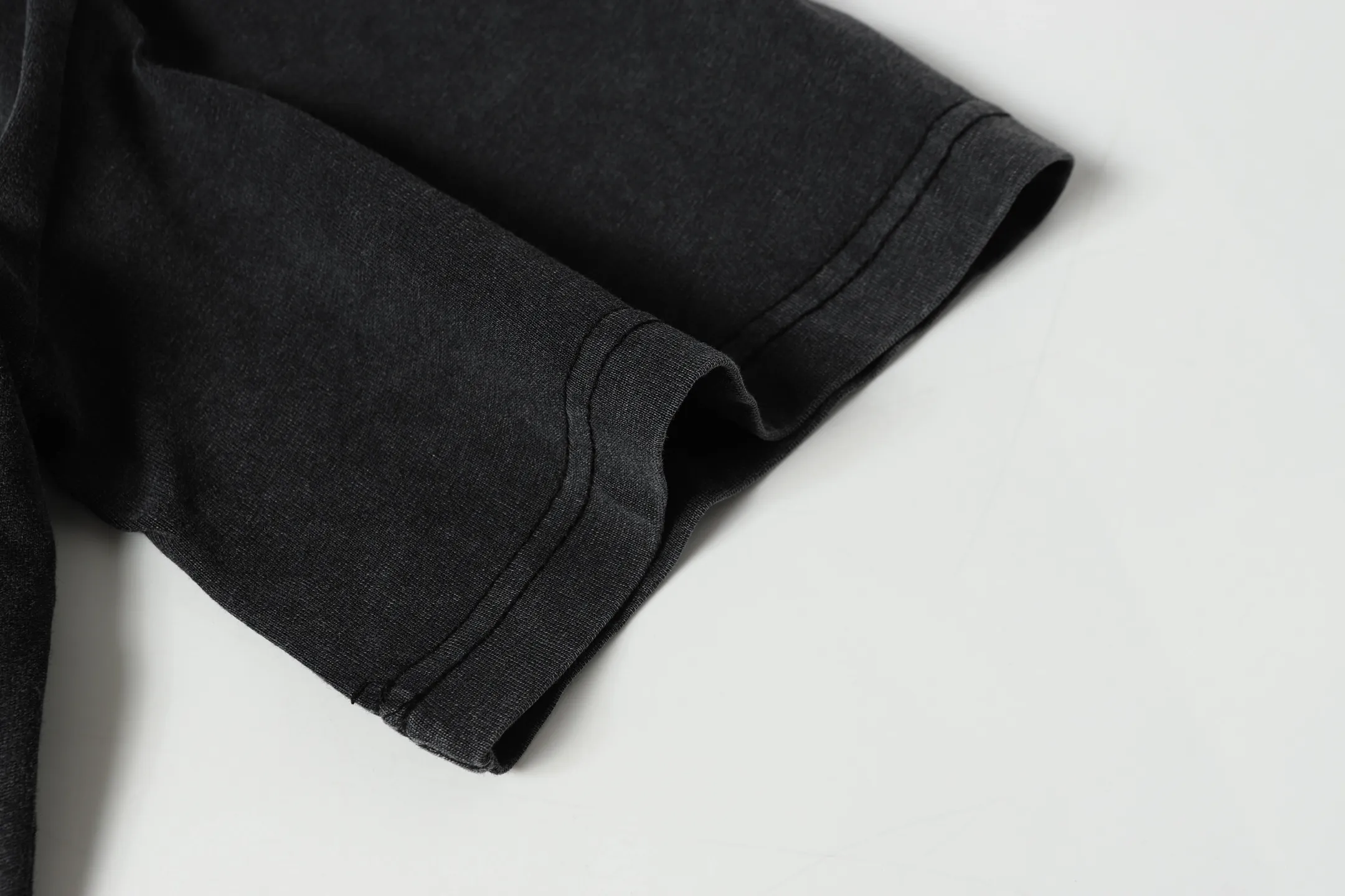 6126# Washed black I P116 Real stock (American fashion niche) - New Godspeed cross-border American rock street washed retro style short-sleeved T (craft printing) Fabric (fabric): 32 counts combed double yarn 250 grams weight Size (size): S-M-L-XL Color (colour): Washed black