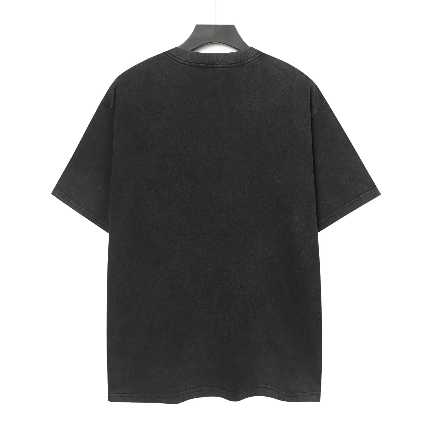 6055#washed black｜P116 Godspeed cross-border American rock and roll street washed retro style short-sleeved T (craft printing) fabric (fabric): 32 count combed double yarn 250g weight code number (size): S-M-L-XL color (colour): washed black