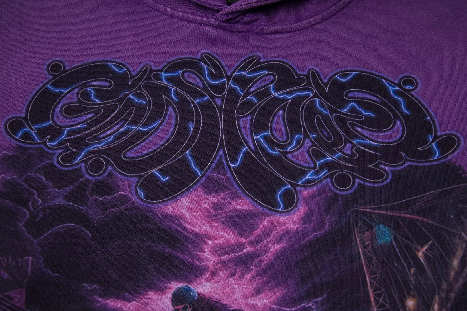 G51# GodSpeed ​​white ink direct spray sweatshirt Size S-XL Purple (washed) P236 Apricot P226