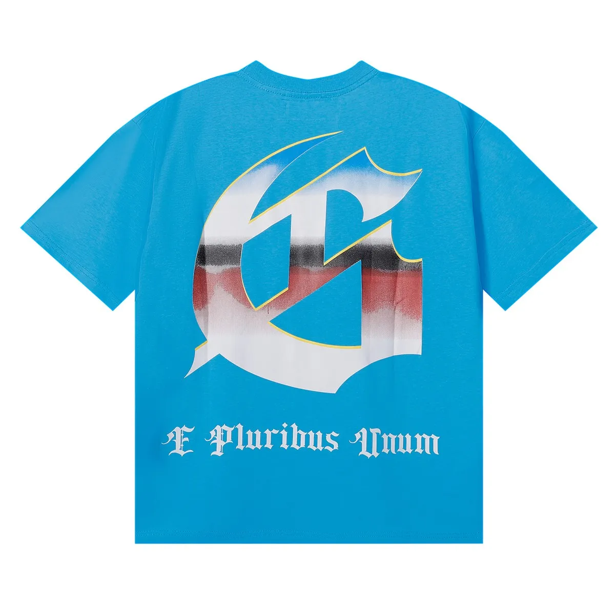 No. 7078, Mechao Godspeed beach road racing printed high-quality double yarn pure cotton casual short-sleeved T-shirt batch 110 Color: black, blue; Size: S M L XL