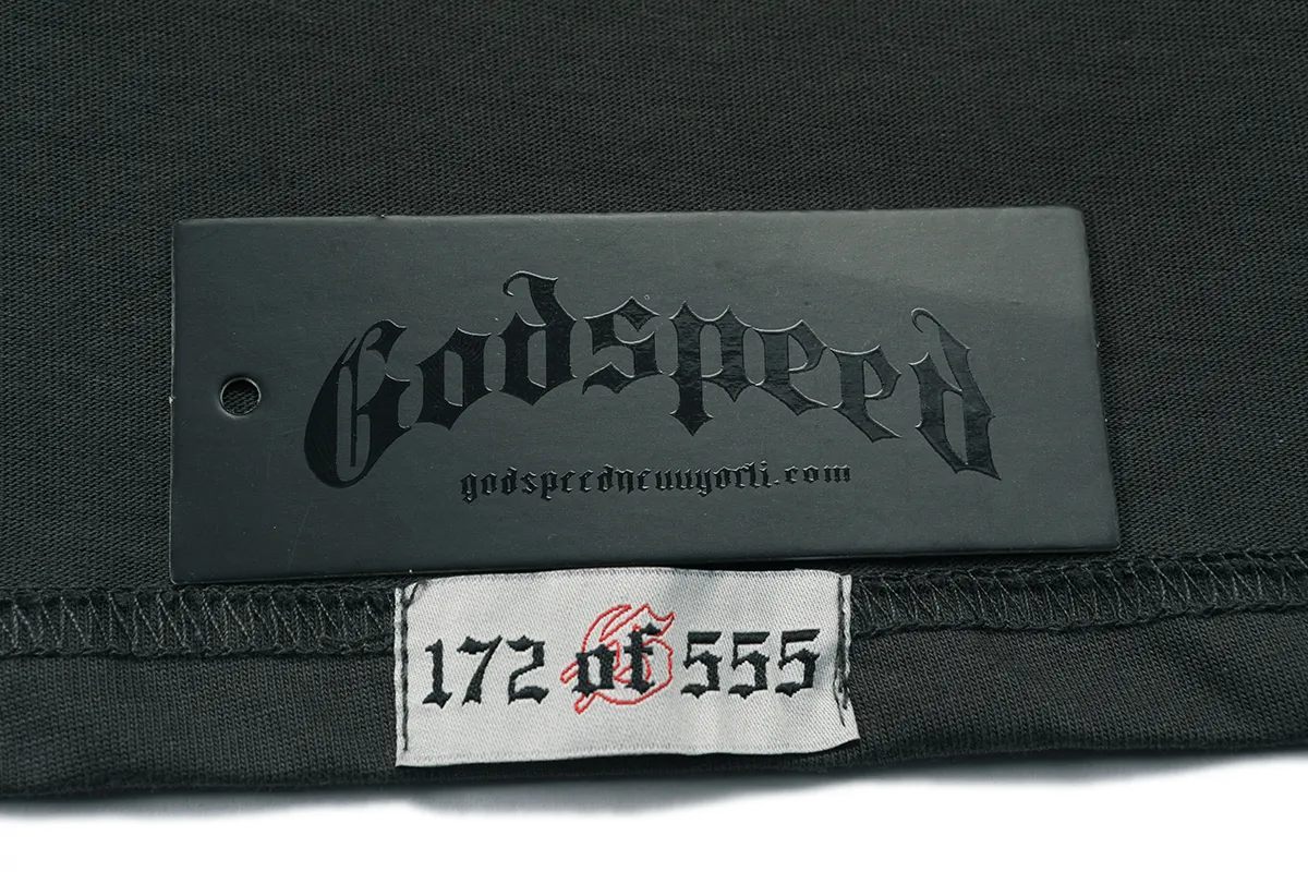 Godspeed high-quality white ink direct-printed short-sleeved P110 printing without glue, very breathable, S-XL loose fit
