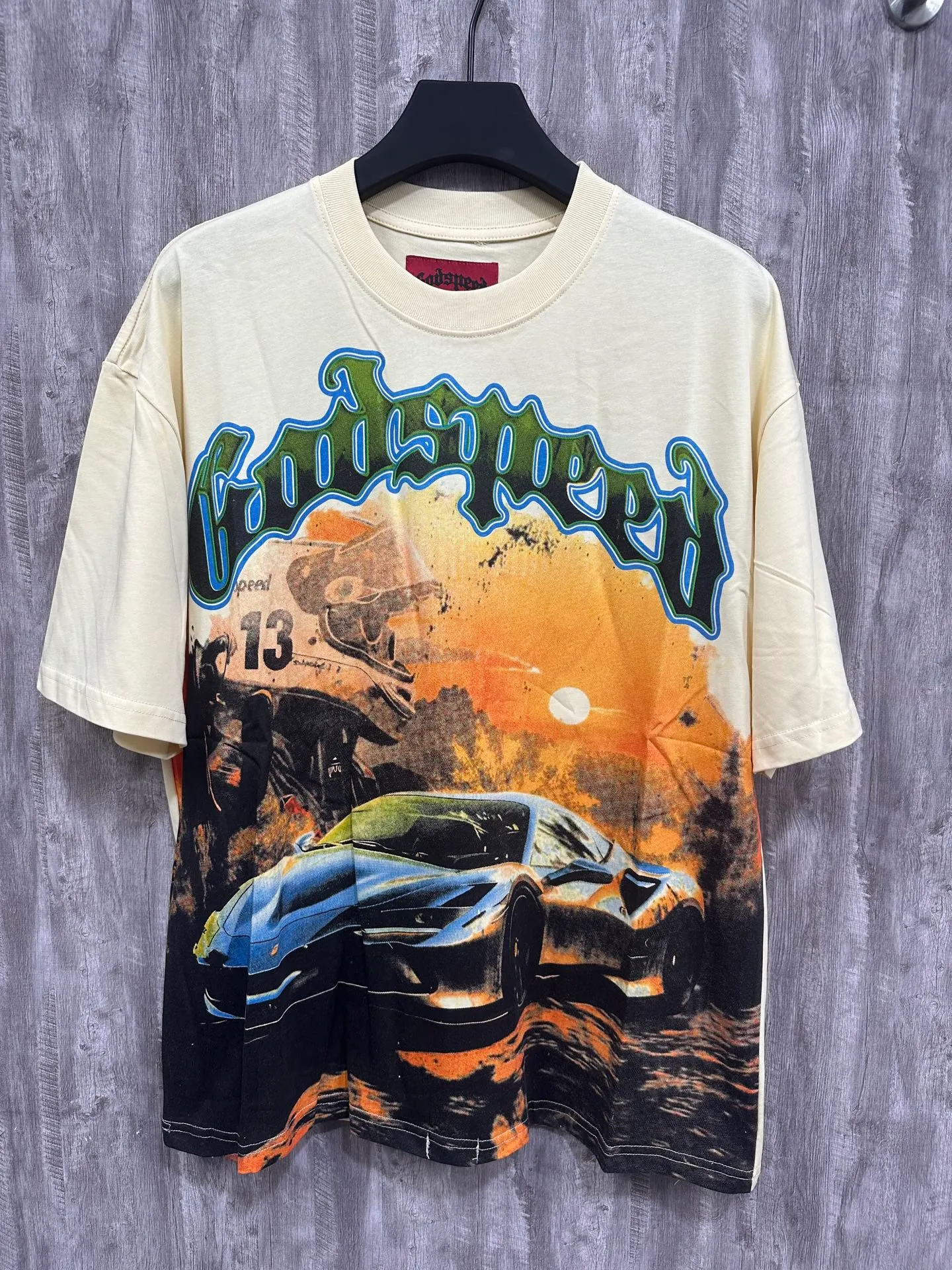 5016#apricot|P104 Godspeed cross-border American rock and roll street washed retro style short-sleeved T (craft printing) fabric (fabric): 32-count combed double yarn 240 grams weight code number (size): S-M-L-XL color (colour): apricot,