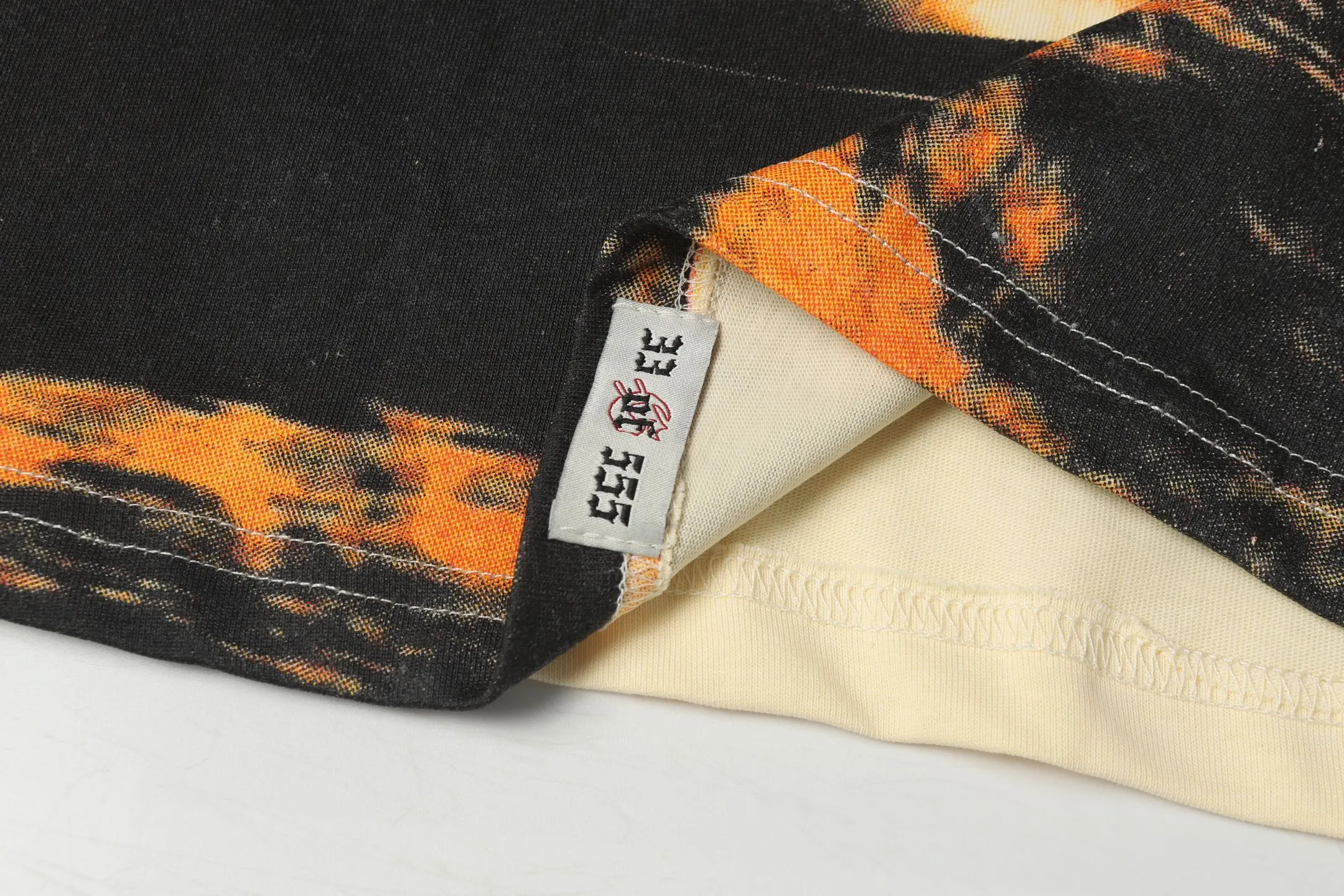 5016#apricot|P104 Godspeed cross-border American rock and roll street washed retro style short-sleeved T (craft printing) fabric (fabric): 32-count combed double yarn 240 grams weight code number (size): S-M-L-XL color (colour): apricot,