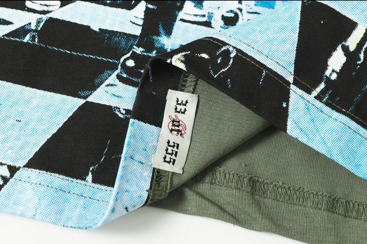 5102#Army Green｜P106 Godspeed cross-border American rock and roll street washed retro style short-sleeved T (craft printing) fabric (fabric): 32-count combed double yarn 240 grams weight code number (size): S-M-L-XL color (colour): military green