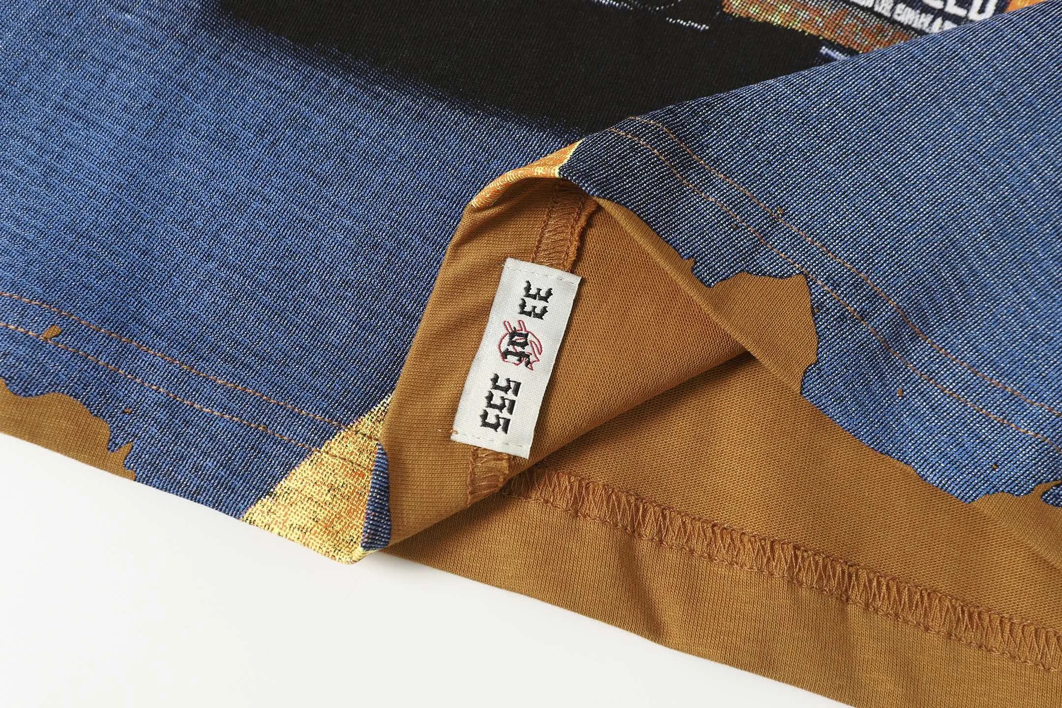 5089# Brown I P104 Godspeed cross-border American rock and roll street washed retro style short-sleeved T (craft printing) fabric (fabric) 32 counts combed double yarn 240 grams weight code number (size): S-M-L-XL color (colour): brown