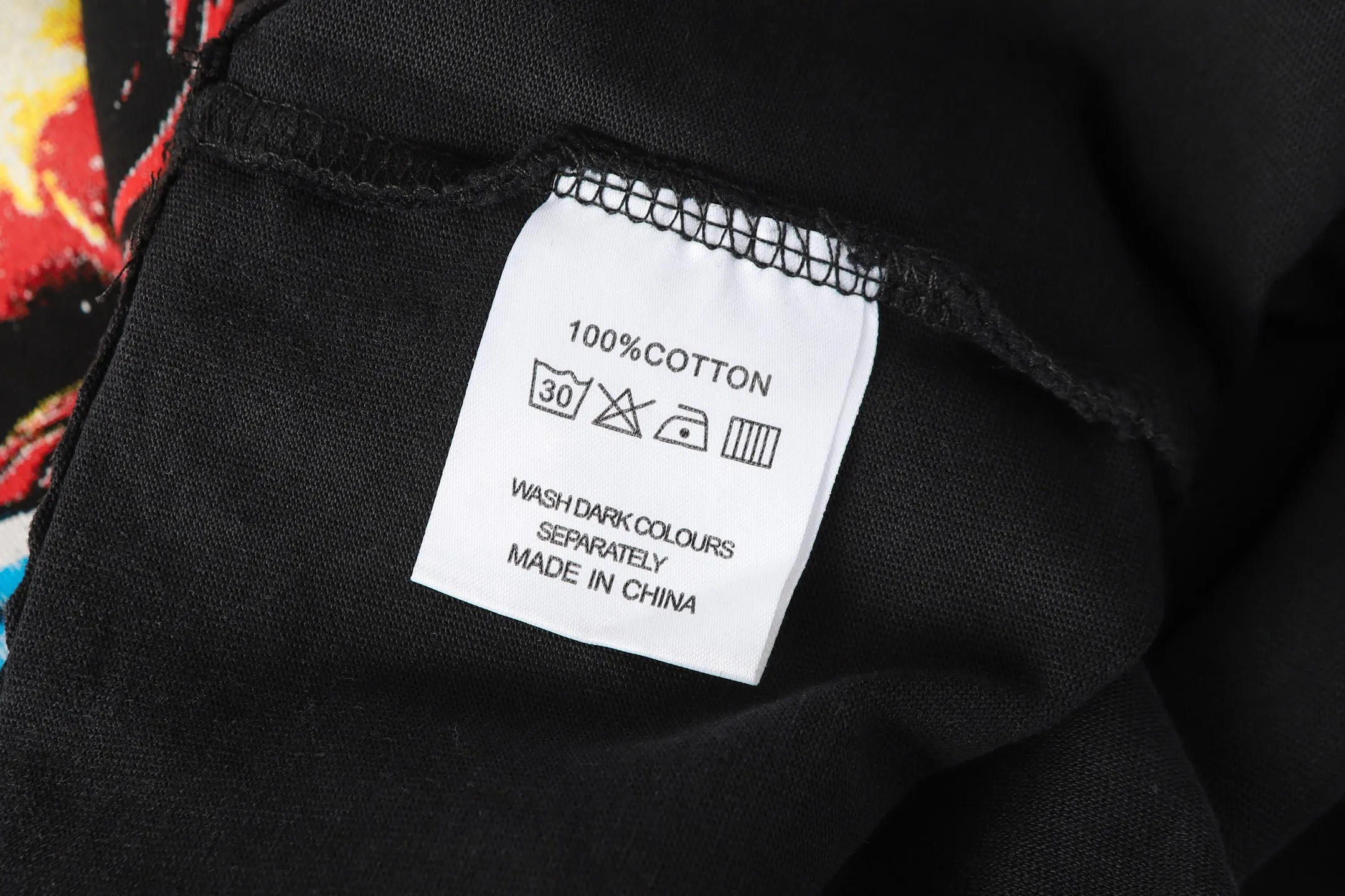 6108# washed black I P116 Godspeed cross-border American rock and roll street washed retro style short-sleeved T (craft printing) fabric (fabric): 32 count combed double yarn 250 grams weight code number (size): S-M-L-XL color (colour): washed black