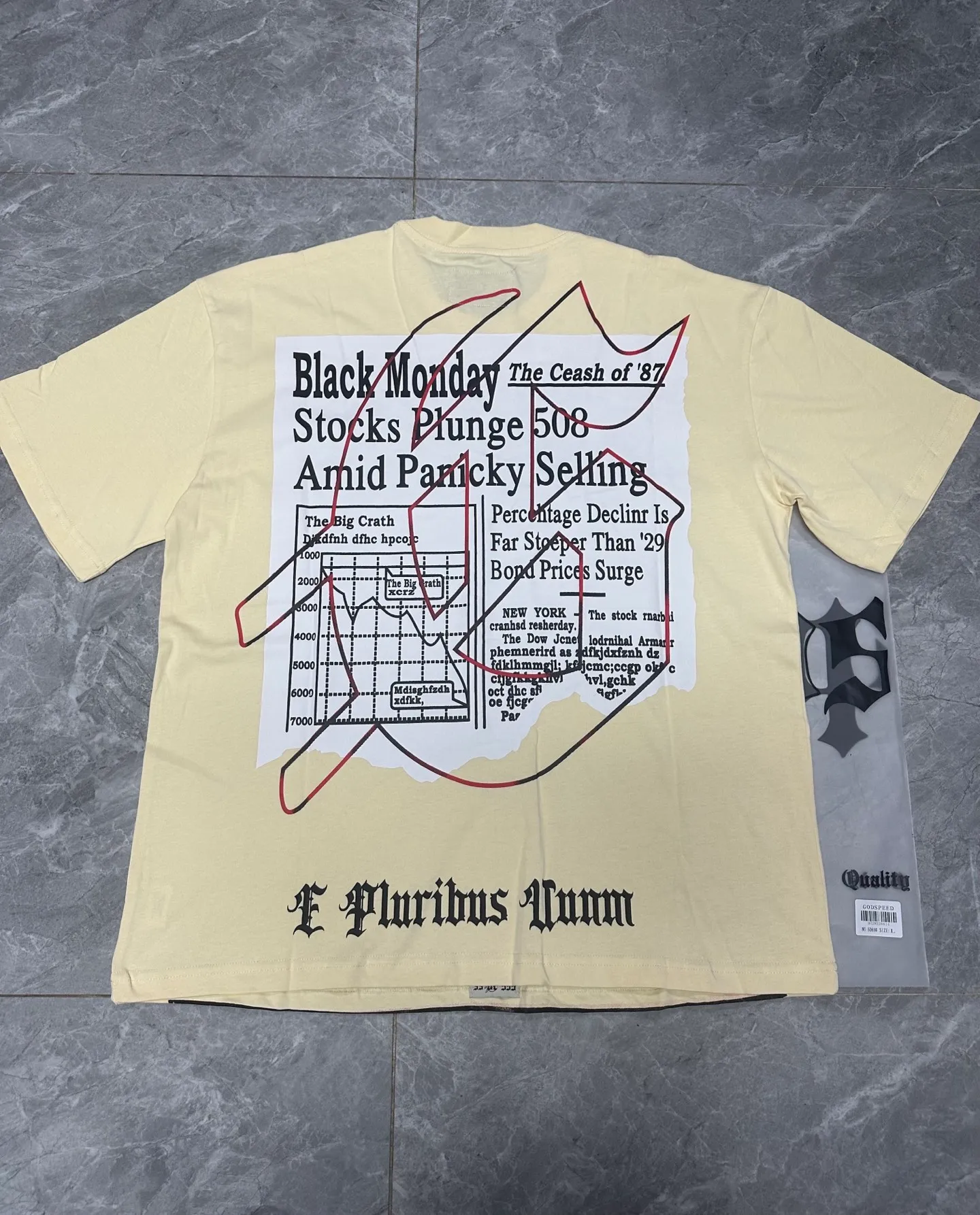 5069# Apricot | P104 Godspeed cross-border American rock and roll street washed retro style short-sleeved T (craft printing) fabric (fabric) 32 counts combed double yarn 240 grams weight code number (size): S-M-L-XL color (colour): apricot