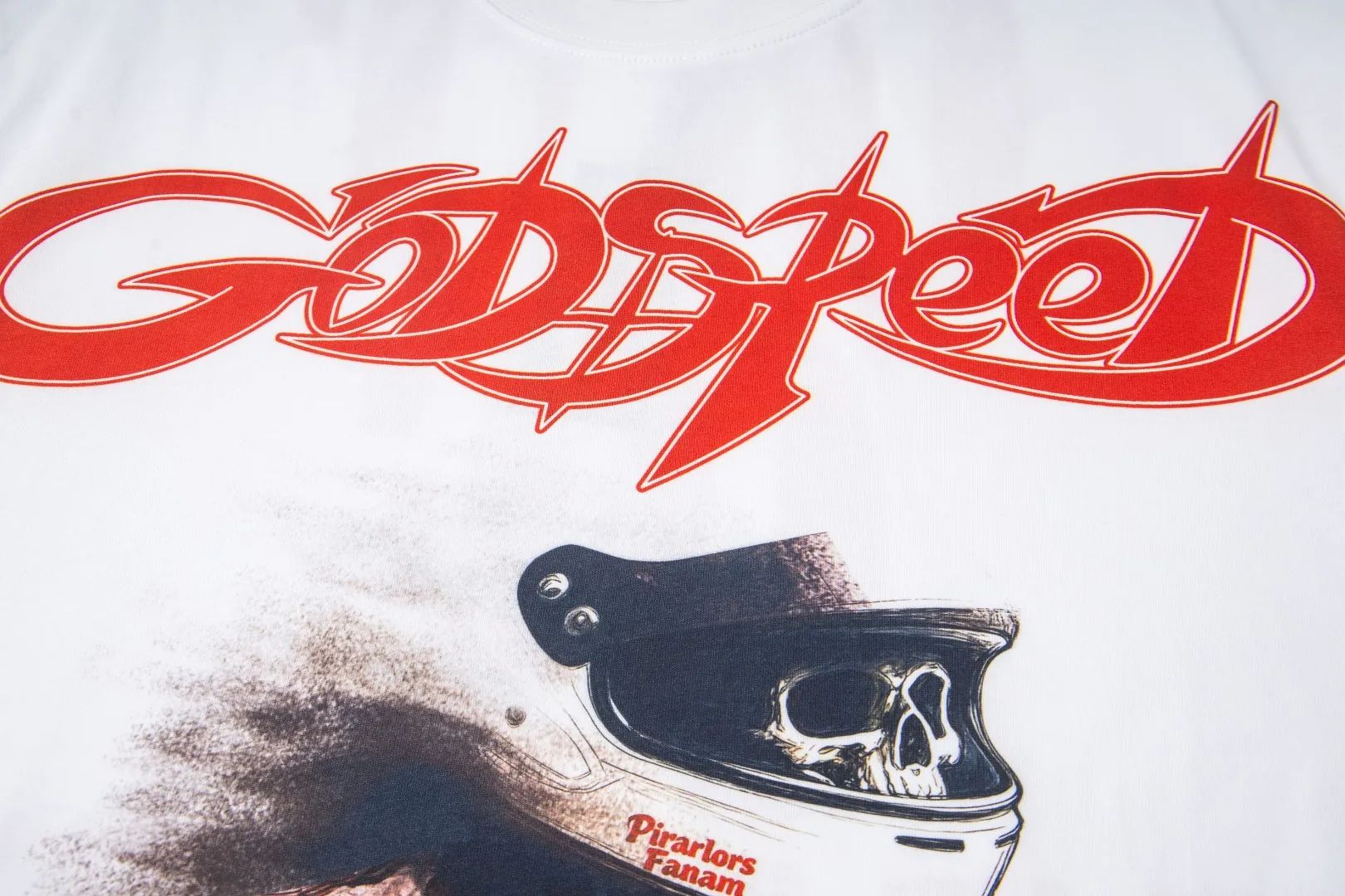 G35# GodSpeed ​​white ink direct spray washable short sleeves S-XL size white P106