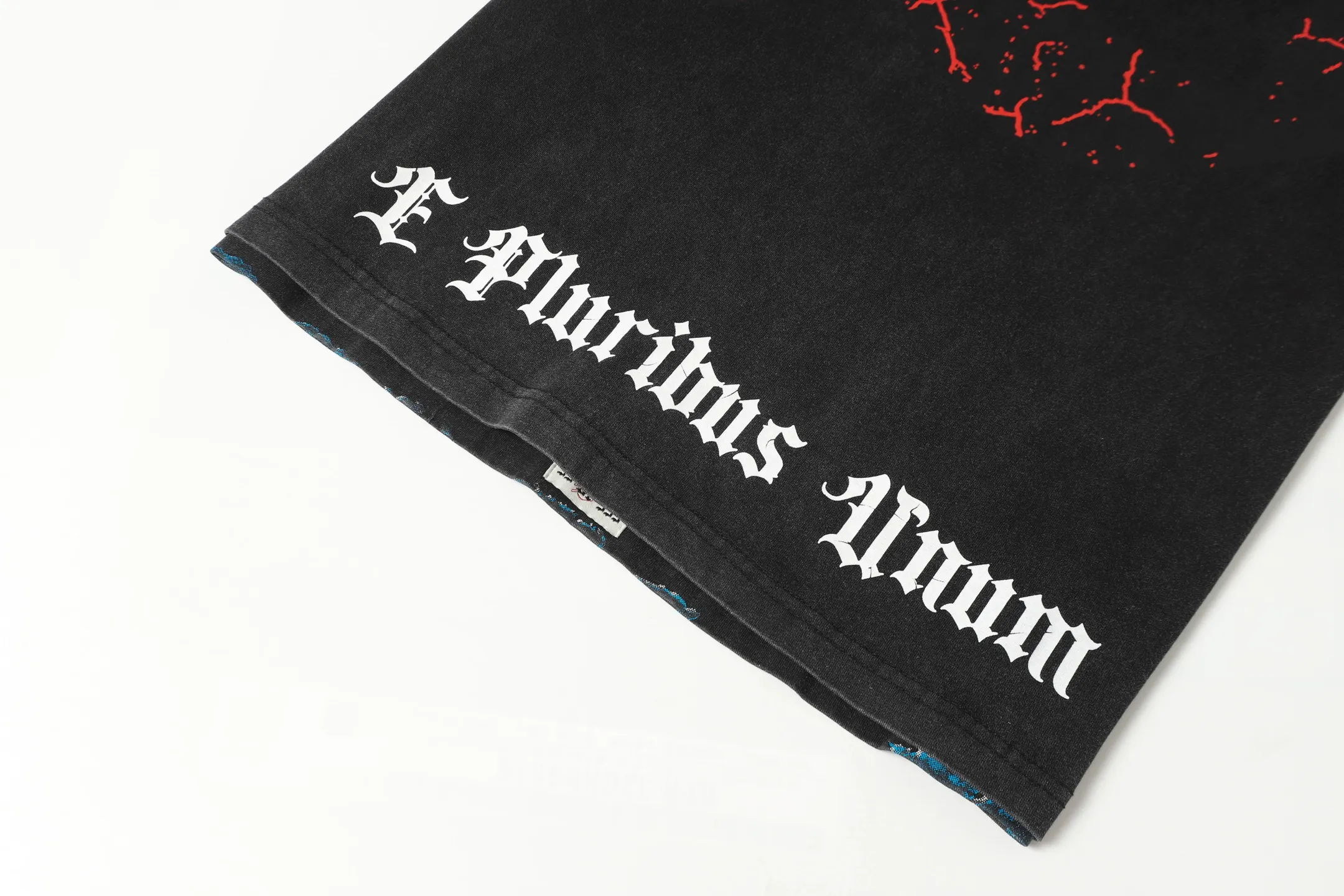 6073#washed black｜P116 Godspeed cross-border American rock and roll street washed retro style short-sleeved T (craft printing) fabric (fabric): 32 count combed double yarn 250g weight code number (size): S-M-L-XL color (colour): washed black 👉