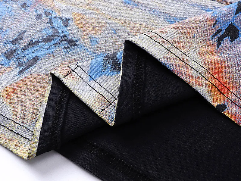 1022# P126 Washed Black Real Shot Godspeed American Fashion Rock Street Retro Washed Distressed Printed Cotton Short Sleeves Fabric: 250g 32 Count Fine Cotton Double Yarn Pure Cotton Color: Washed Black Size: S M L XL