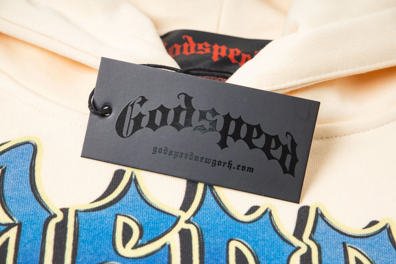 G50# GodSpeed ​​white ink direct spray sweatshirt Size S-XL Wash black P236 Apricot P226