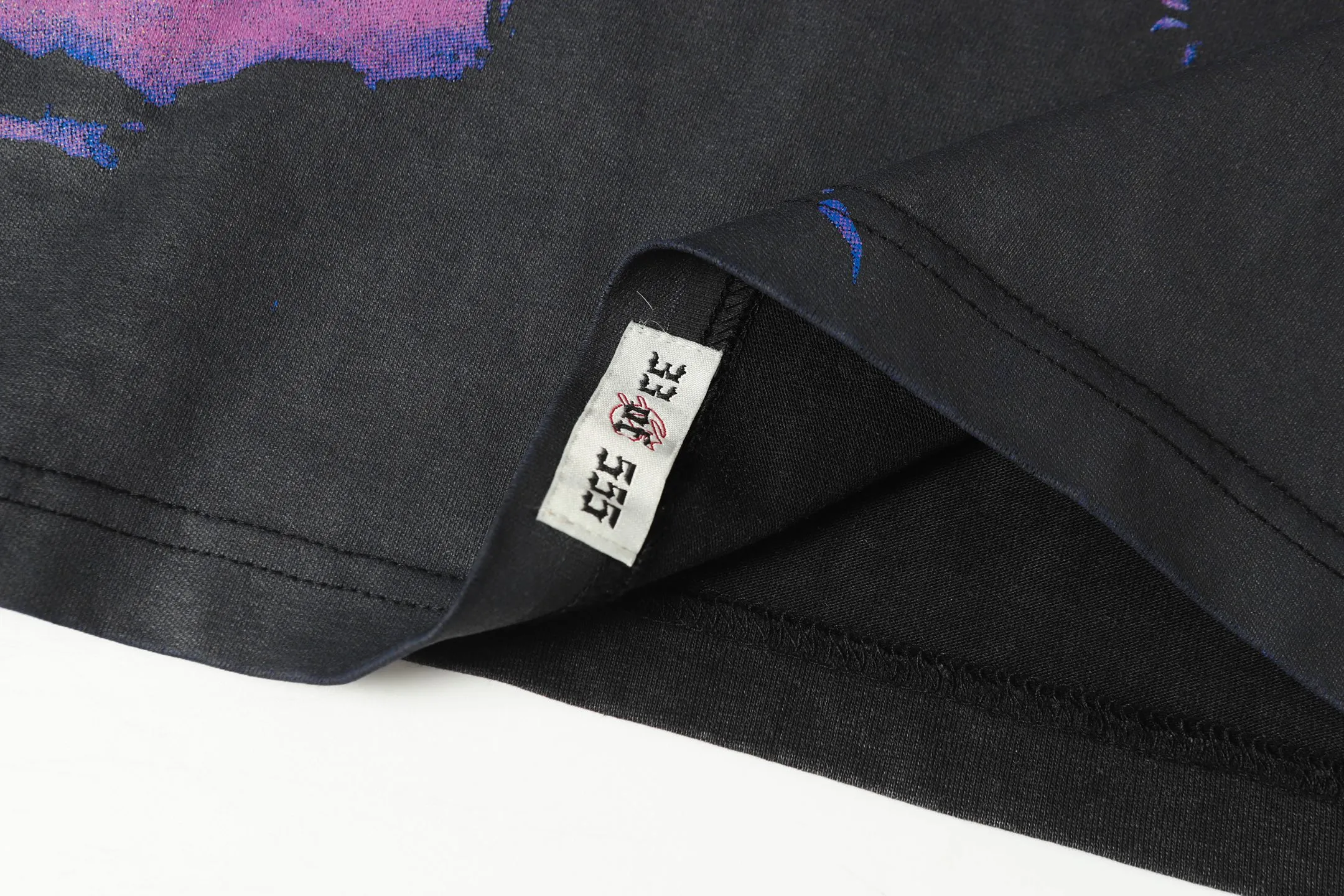 6062#washed black｜P116 Godspeed cross-border American rock and roll street washed retro style short-sleeved T (craft printing) fabric (fabric): 32 count combed double yarn 250g weight code number (size): S-M-L-XL color (colour): washed black 👉