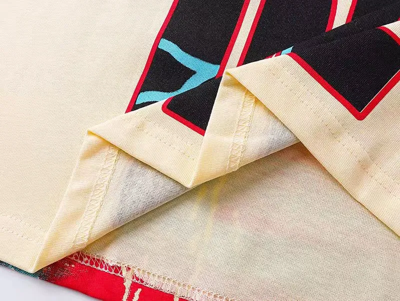 5006#apricot | P104 Godspeed cross-border American rock and roll street washed retro style short-sleeved T (craft printing) fabric (fabric) 32 counts combed double yarn 240 grams weight code number (size): S-M-L-XL color (colour): apricot