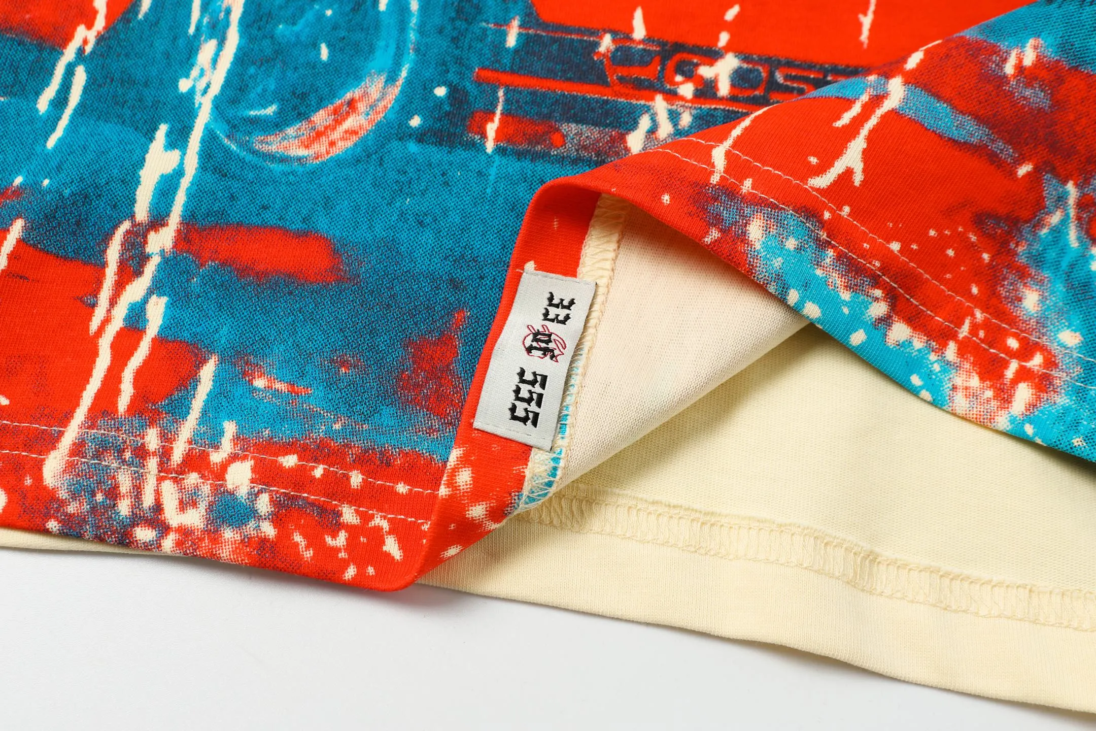 5006#apricot | P104 Godspeed cross-border American rock and roll street washed retro style short-sleeved T (craft printing) fabric (fabric) 32 counts combed double yarn 240 grams weight code number (size): S-M-L-XL color (colour): apricot