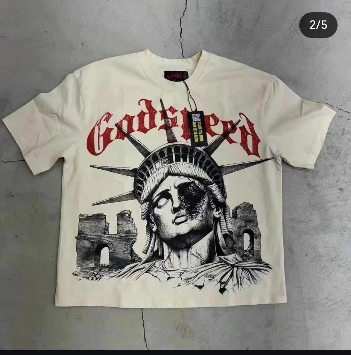 5086#vine purple/apricot color｜P104 Godspeed cross-border American rock and roll street washed retro style short-sleeved T (craft printing) fabric (fabric) 32 count combed double yarn 240 grams weight code number (size): S-M-L-XL color (colour): apricot/vine purple