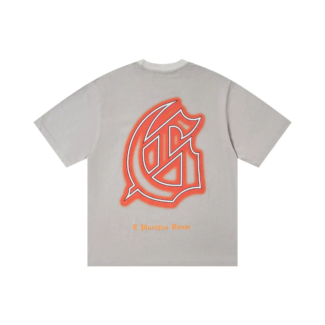 G28# GodSpeed ​​white ink direct spray washed short-sleeved S-XL size gray (washed) P126 black (washed) P126