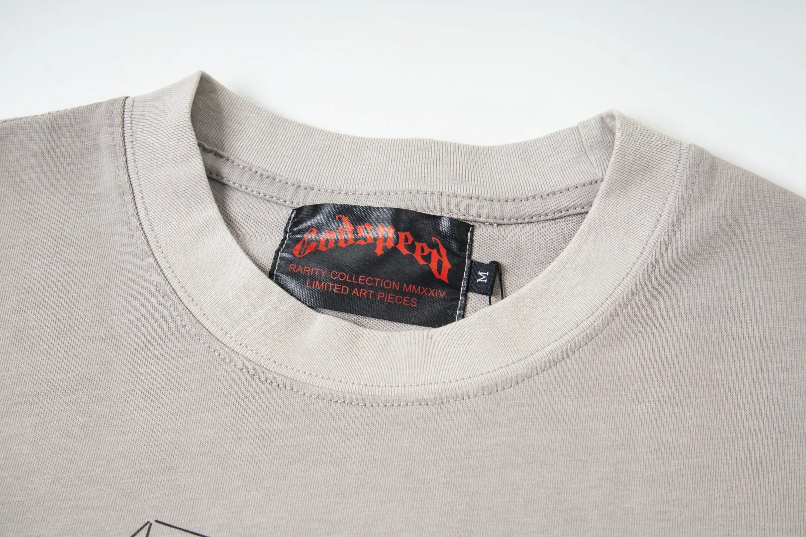 G28# GodSpeed ​​white ink direct spray washed short-sleeved S-XL size gray (washed) P126 black (washed) P126