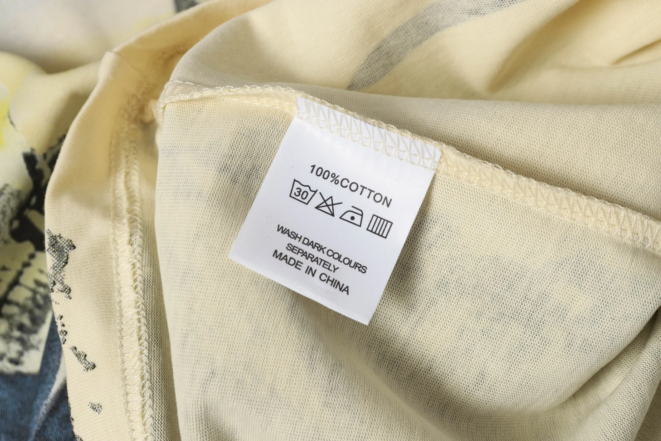 5067#Apricot | P104 Godspeed cross-border American rock and roll street washed retro style short-sleeved T (craft printing) fabric (fabric) 32-count combed double yarn 240 grams weight code number (size): S-M-L-XL color (colour): apricot