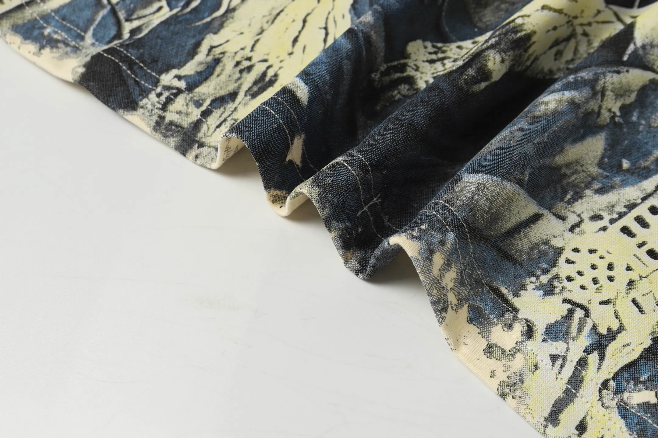 5067#Apricot | P104 Godspeed cross-border American rock and roll street washed retro style short-sleeved T (craft printing) fabric (fabric) 32-count combed double yarn 240 grams weight code number (size): S-M-L-XL color (colour): apricot