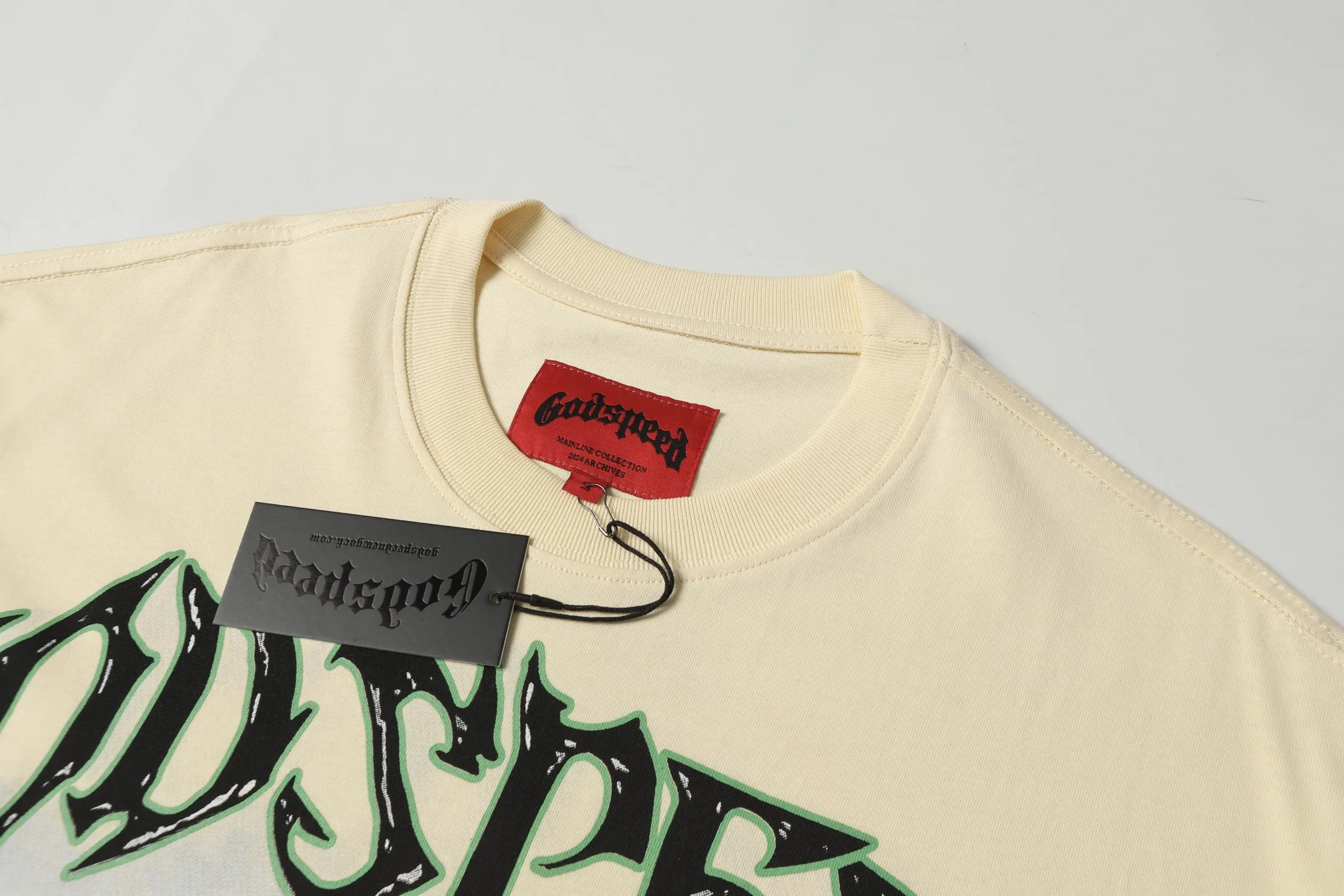5067#Apricot | P104 Godspeed cross-border American rock and roll street washed retro style short-sleeved T (craft printing) fabric (fabric) 32-count combed double yarn 240 grams weight code number (size): S-M-L-XL color (colour): apricot