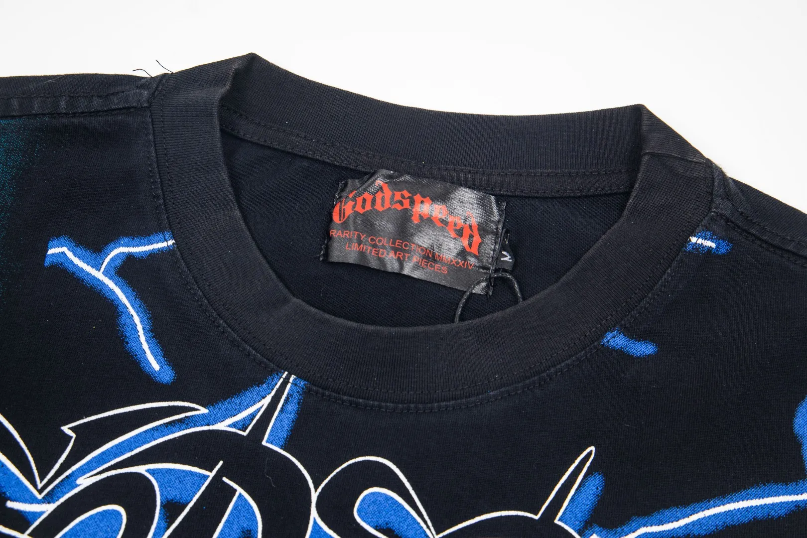 G57# GodSpeed ​​HD printed washed long sleeve S-XL size black red black blue black yellow P166
