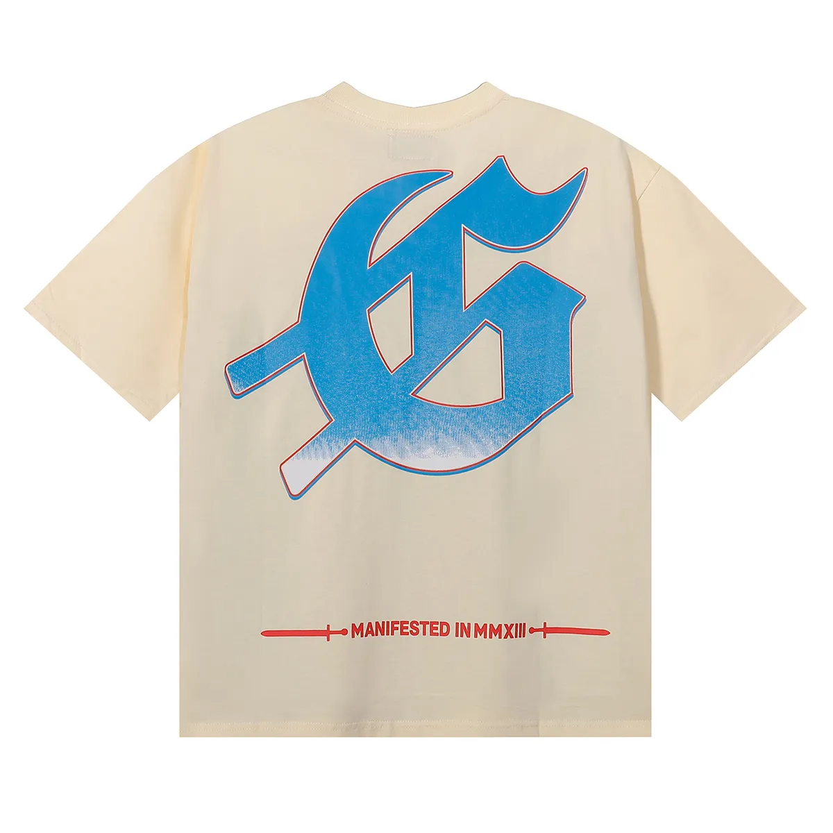 No. 7033, Mechao Godspeed rugby player printed high-quality double yarn pure cotton casual short-sleeved T-shirt batch 110 Color: black, apricot; Size: S M L XL