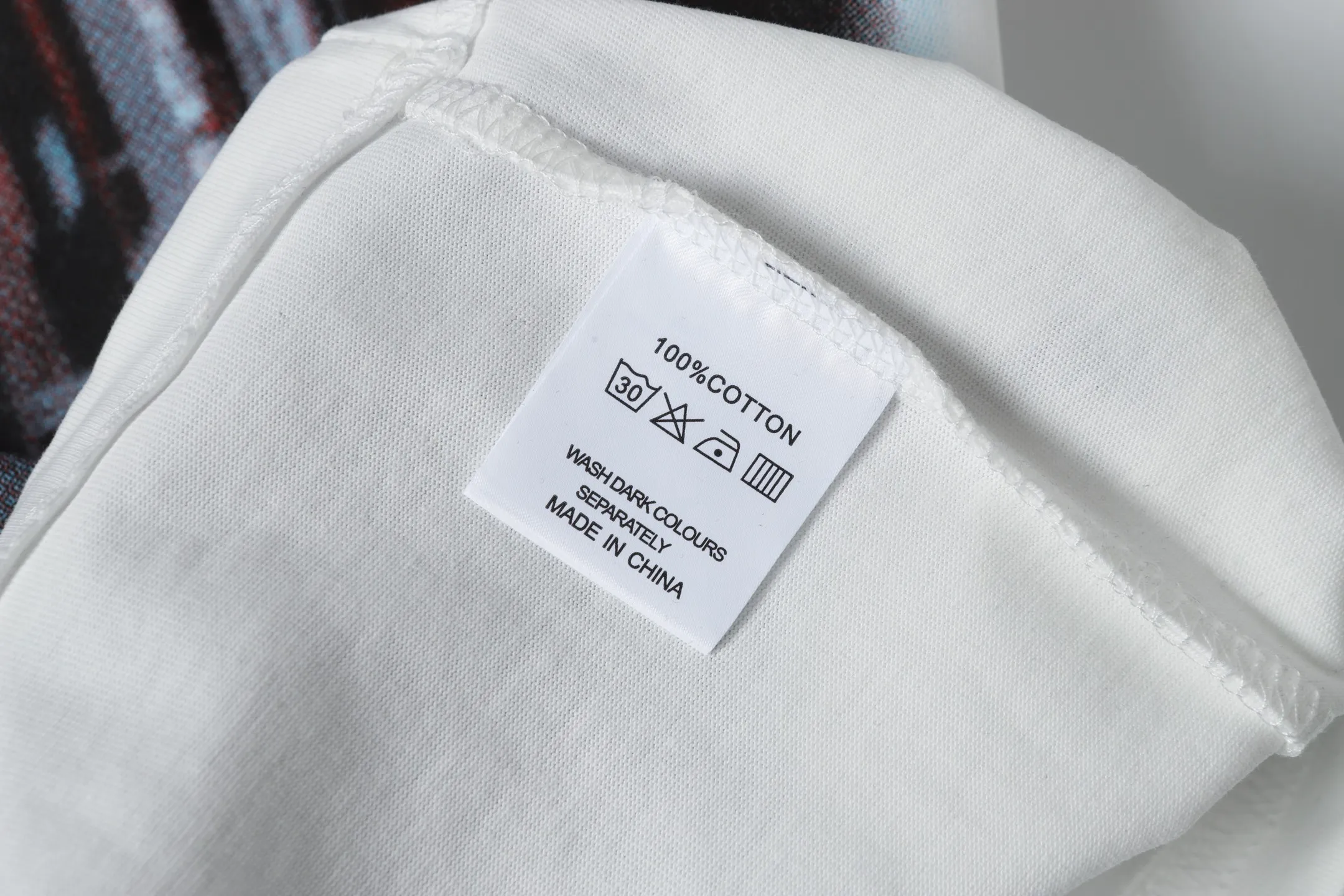 5079# | P104 Godspeed cross-border American rock and roll street washed retro style short-sleeved T (craft printing) fabric (fabric): 32-count combed double yarn 240 grams weight code number (size): S-M-L-XL color (colour): white