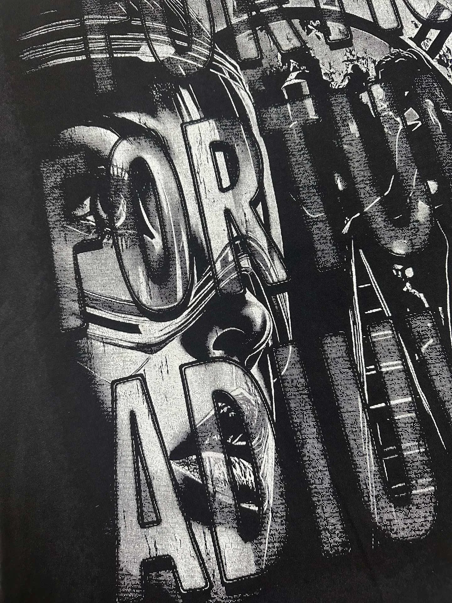 6128# Washed black I P116 Real stock (American fashion niche) - New Godspeed cross-border American rock street washed retro style short-sleeved T (craft printing) Fabric (fabric): 32 counts combed double yarn 250 grams weight Size (size): S-M-L-XL Color (colour): Washed black
