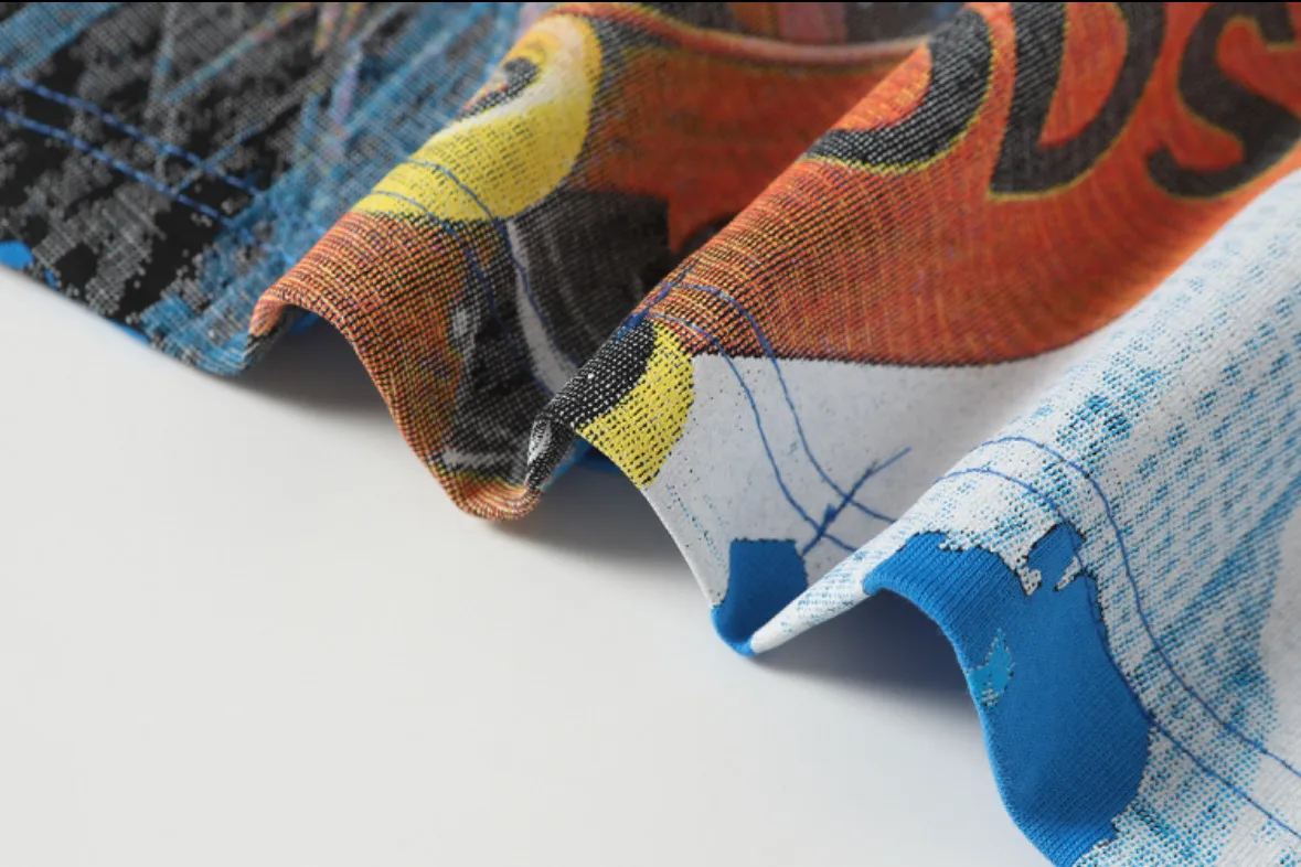 5098#Klein Blue｜P104 Godspeed cross-border American rock and roll street washed retro style short-sleeved T (craft printing) fabric (fabric): 32-count combed double yarn 240 grams weight code number (size): S-M-L-XL color (colour): Klein blue