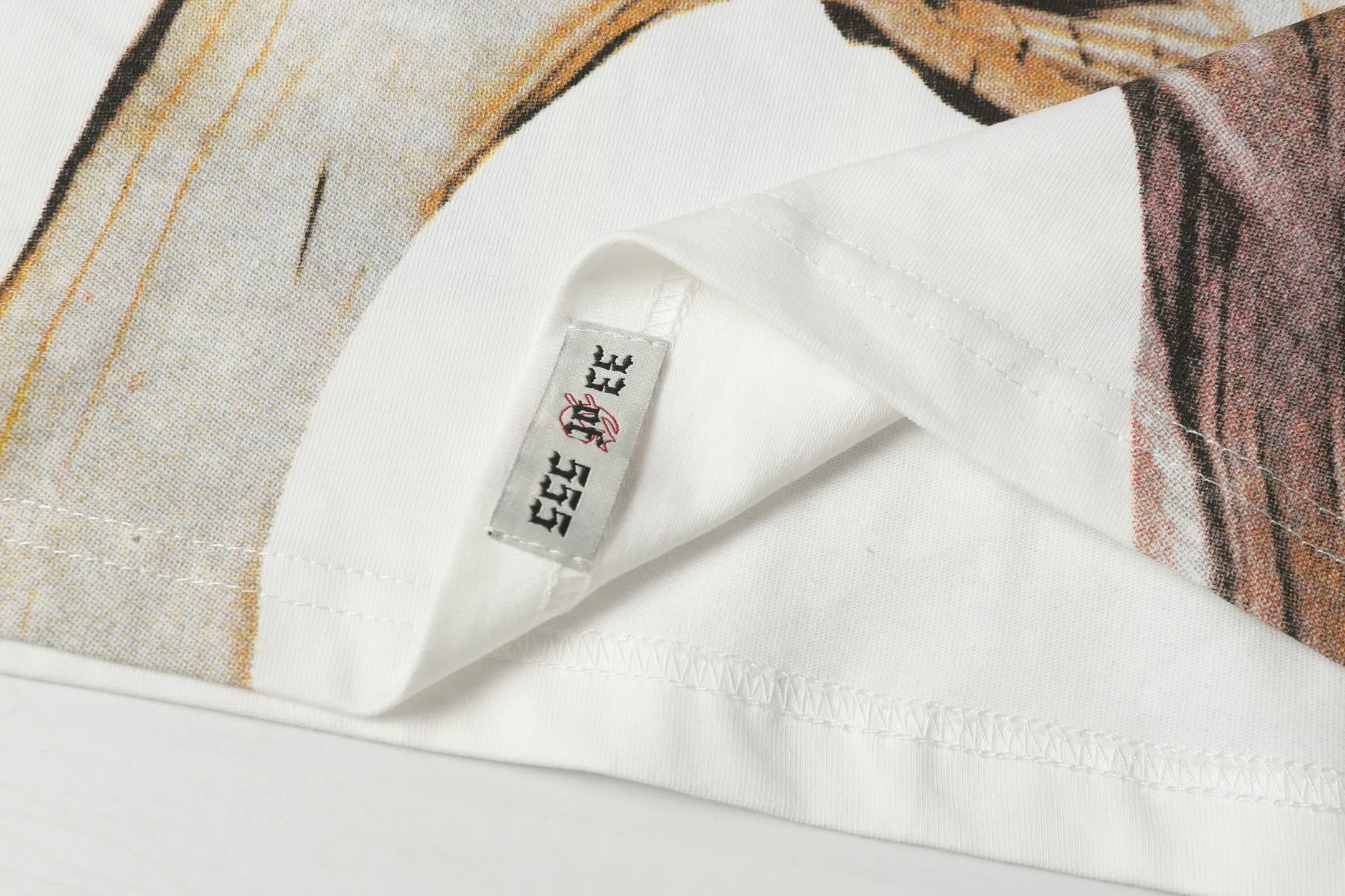5013# white | apricot | P104 Godspeed cross-border American rock and roll street wash retro style short-sleeved T (craft print) fabric (fabric): 32 counts combed double yarn 240 grams weight code number (size): S-M-L-XL color (colour): white, apricot,