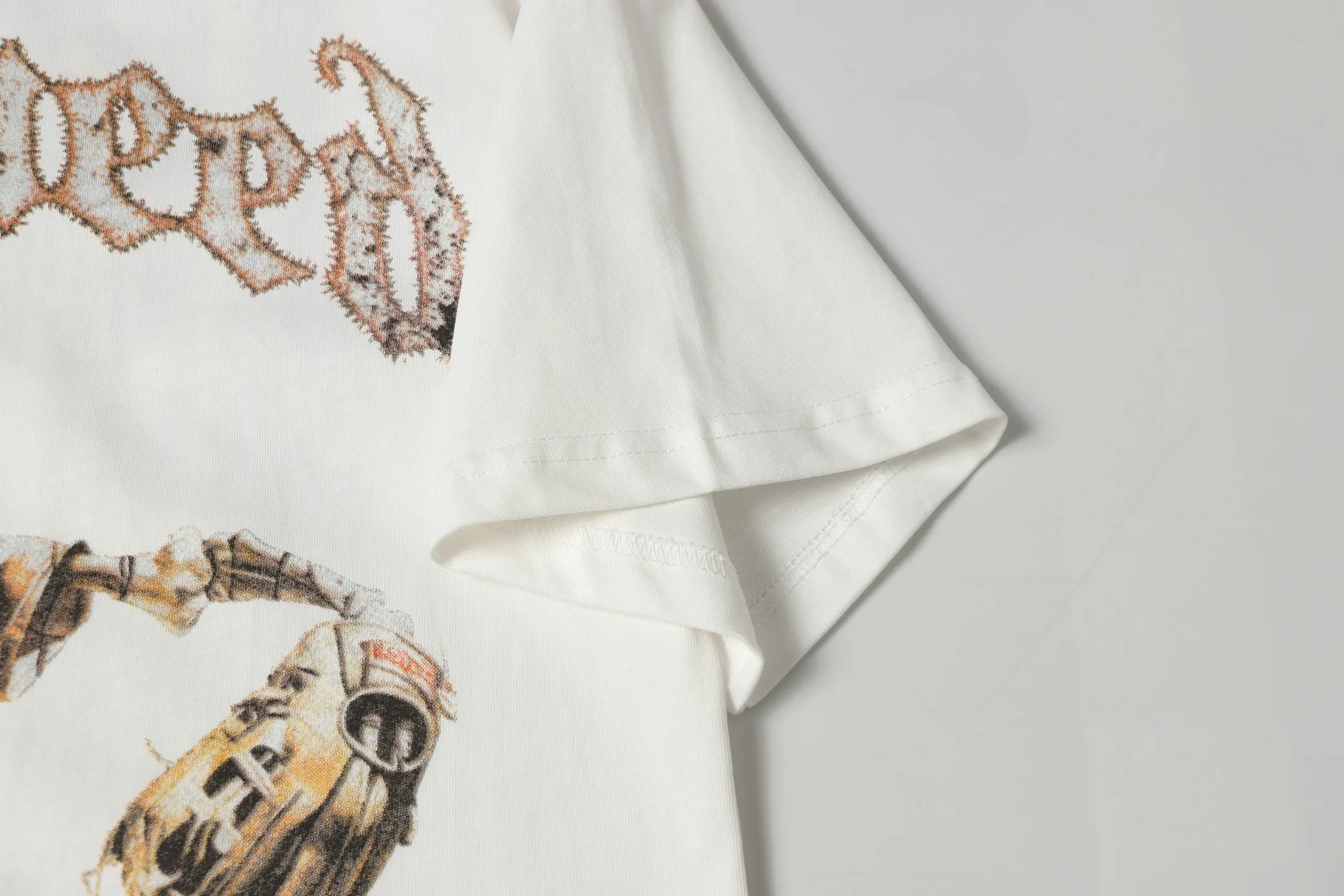 5013# white | apricot | P104 Godspeed cross-border American rock and roll street wash retro style short-sleeved T (craft print) fabric (fabric): 32 counts combed double yarn 240 grams weight code number (size): S-M-L-XL color (colour): white, apricot,