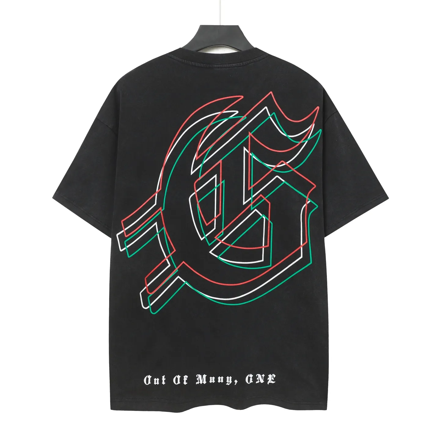 58💰6078#washed black I Godspeed cross-border American rock and roll street washed retro style short-sleeved T (craft printing) fabric (fabric): 32 count combed double yarn 250 grams weight code number (size): S-M-L-XL color (colour): washed black