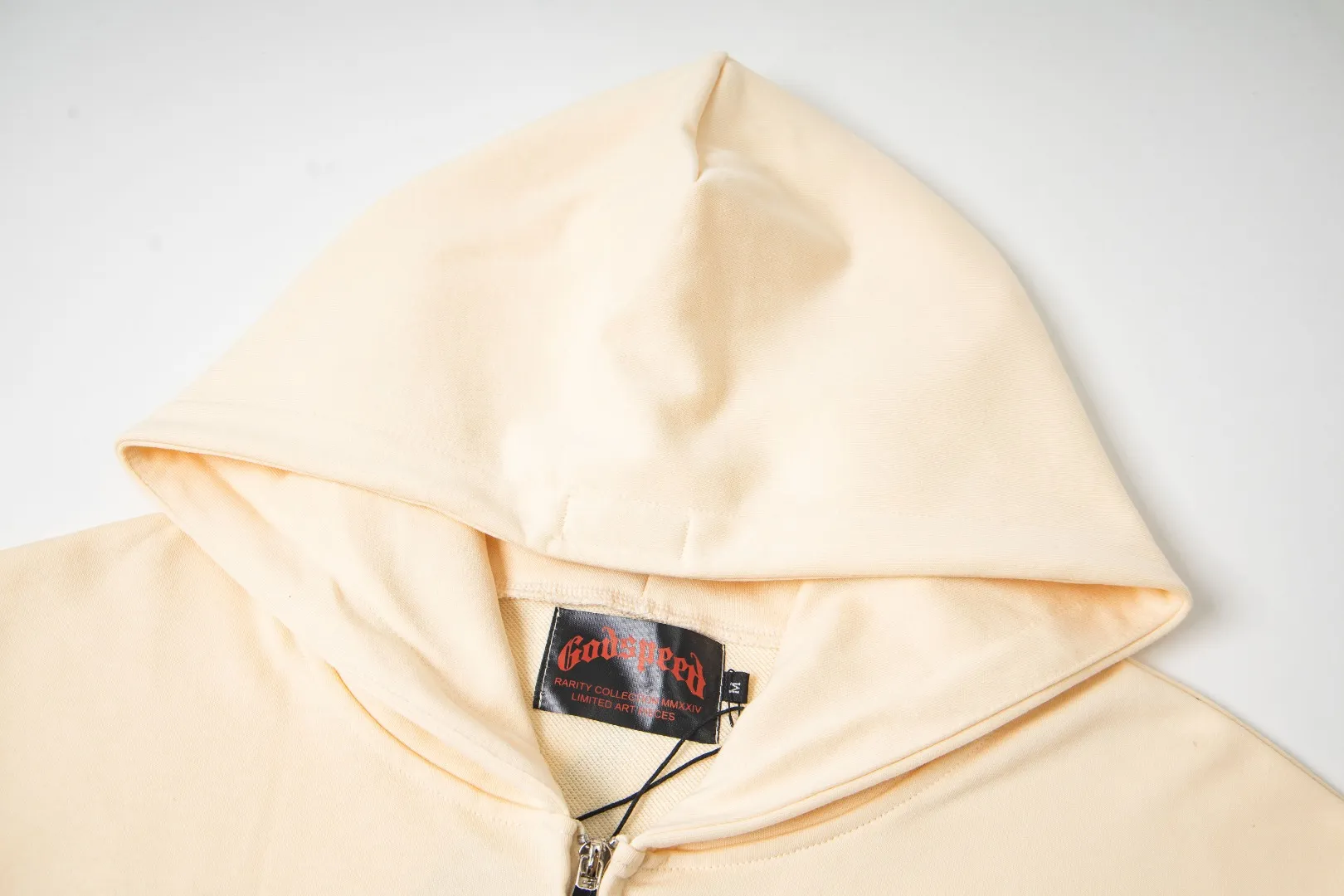 G39# GodSpeed ​​white ink direct spray zipper sweatshirt S-XL washed black P236 apricot P226