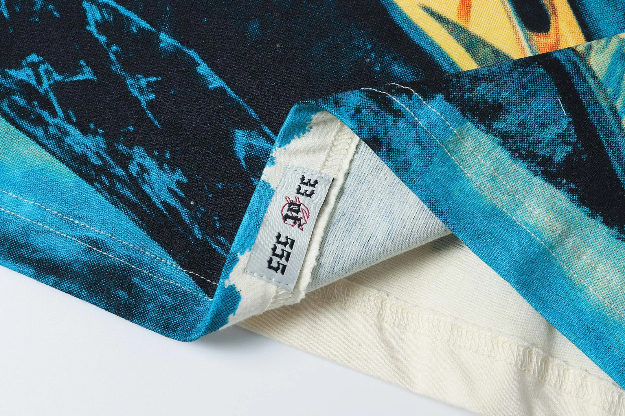 5081#apricot | P104 Godspeed cross-border American rock and roll street washed retro style short-sleeved T (craft printing) fabric (fabric) 32 counts combed double yarn 240 grams weight code number (size): S-M-L-XL color (colour): apricot