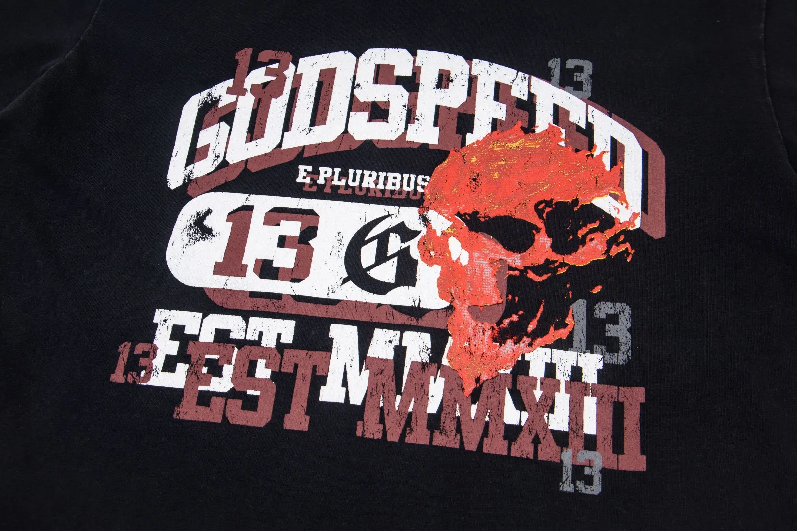 G69# GodSpeed ​​High Definition Printed Washed Short Sleeves S-XL Black P116 Blue P116 Gray P116