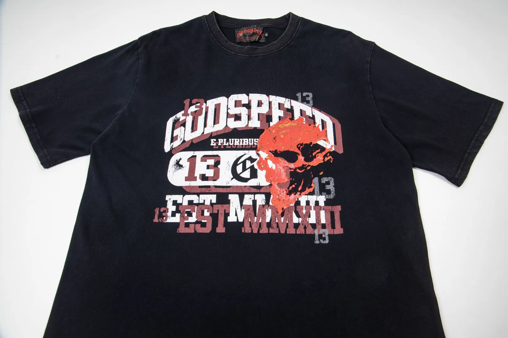 G69# GodSpeed ​​High Definition Printed Washed Short Sleeves S-XL Black P116 Blue P116 Gray P116