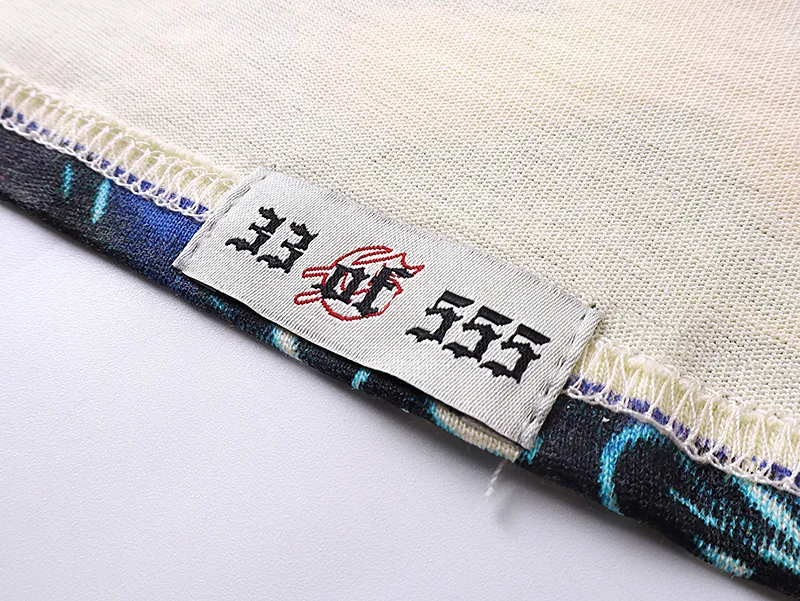 3001# P110 Real shot Godspeed American fashion rock street retro loose printed cotton short sleeves Fabric: 240g 32 count fine cotton double yarn pure cotton Color: apricot Size: S M L XL