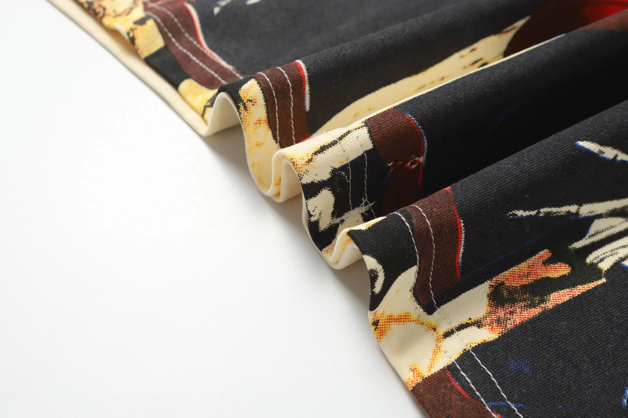 5020#Apricot｜P104 Godspeed cross-border American rock and roll street washed retro style short-sleeved T (craft printing) fabric (fabric) 32-count combed double yarn 240 grams weight code number (size): S-M-L-XL color (colour): apricot