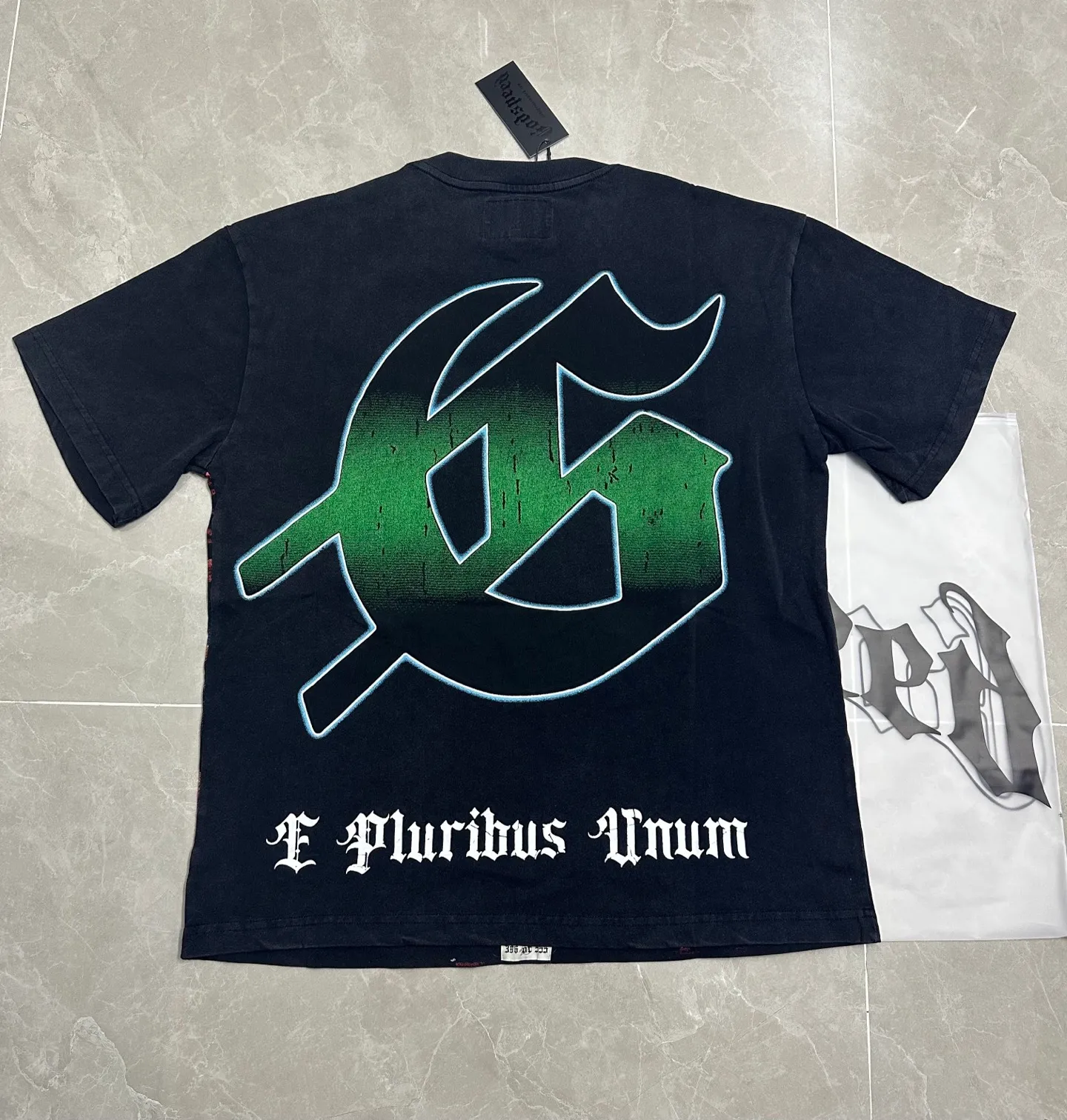 6060#washed black I P116 HD printing real shot details Godspeed cross-border American rock and roll street washed retro style short-sleeved T (craft printing) fabric (fabric): 32 count combed double yarn 250g weight code number (size): S-M-L-XL color (colour): washed black