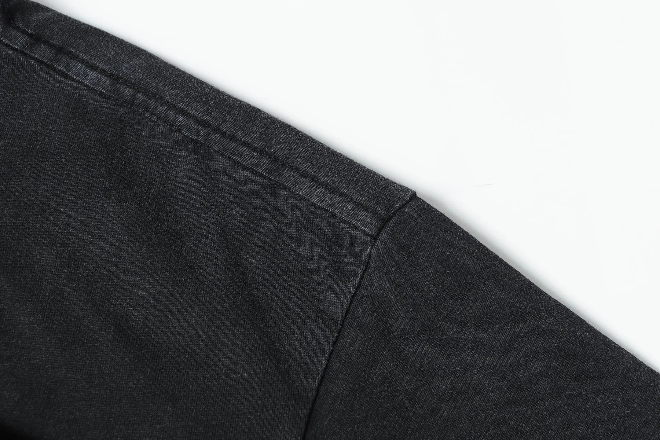 6071# washed black I P116 Godspeed cross-border American rock and roll street washed retro style short-sleeved T (craft printing) fabric (fabric): 32 count combed double yarn 250 grams weight code number (size): S-M-L-XL color (colour): washed black