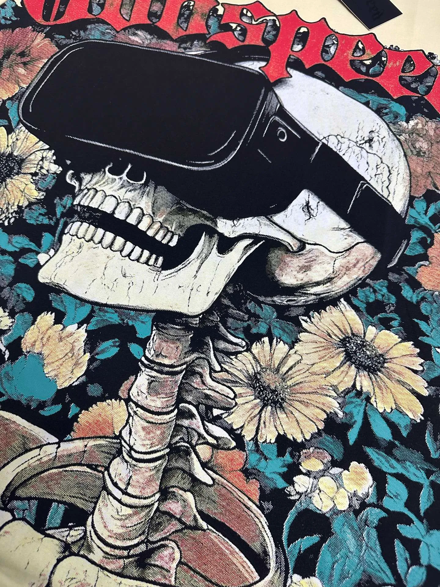 53💰5135#apricot I Real stock Godspeed cross-border American rock and roll street wash retro style short-sleeved T (craft printing) fabric (fabric) 32 counts combed double yarn 240 grams weight code number (size): S-M-L-XL color (colour): apricot