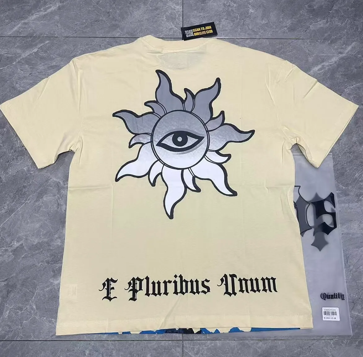 5085#apricot color | P 104 Godspeed cross-border American rock and roll street washed retro style short-sleeved T (craft print) fabric (fabric): 32 count combed double yarn 240 grams weight code number (size): S-M-L-XL color (colour): apricot 👉
