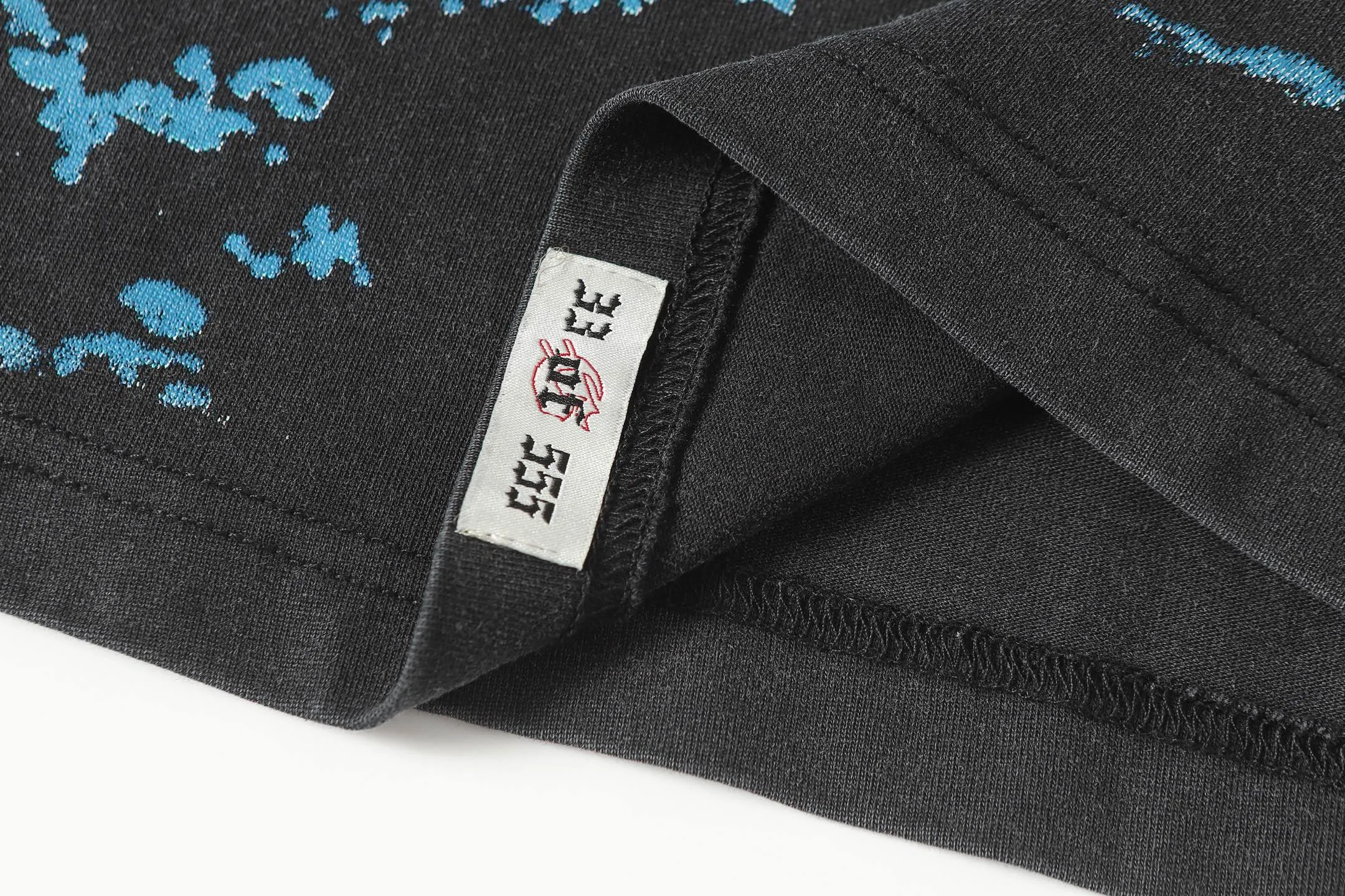 6090#washed black I P116 Godspeed cross-border American rock and roll street washed retro style short-sleeved T (craft printing) fabric (fabric): 32 count combed double yarn 250 grams weight code number (size): S-M-L-XL color (colour): washed black 👉