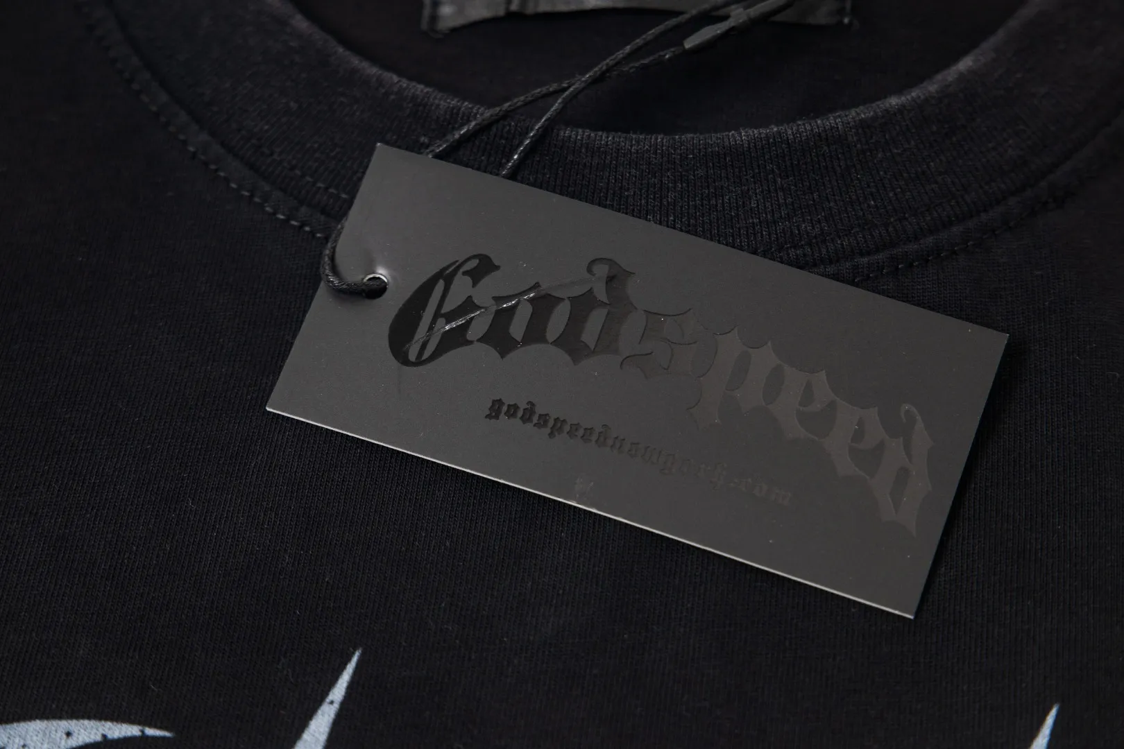 G31# GodSpeed ​​white ink direct spray washed short-sleeved S-XL size black (washed) P126 gray (washed) P126