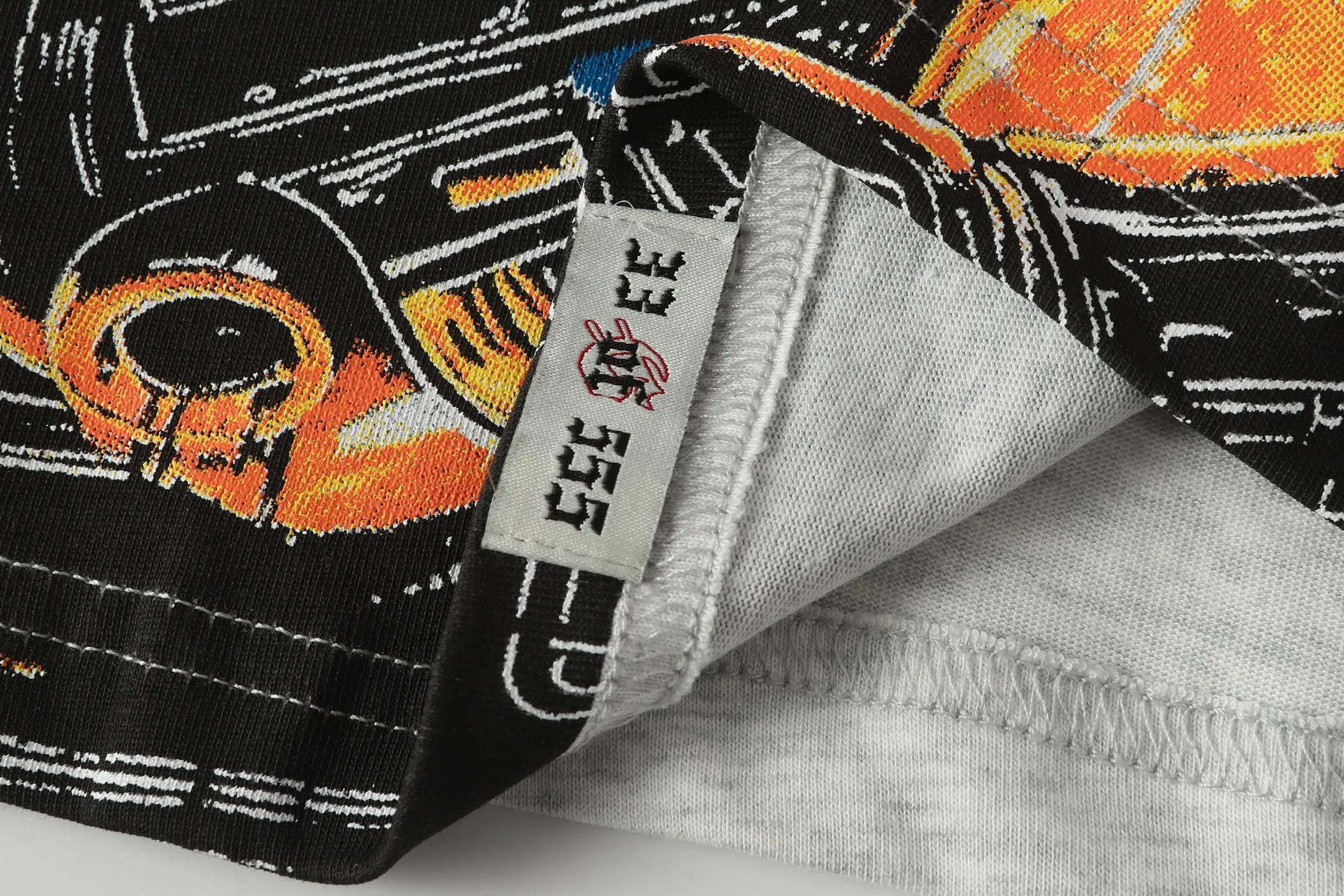 5106# light gray | P106 Godspeed cross-border American rock and roll street washed retro style short-sleeved T (craft printing) fabric (fabric) 32 counts combed double yarn 240 grams weight code number (size): S-M-L-XL color (colour): light gray