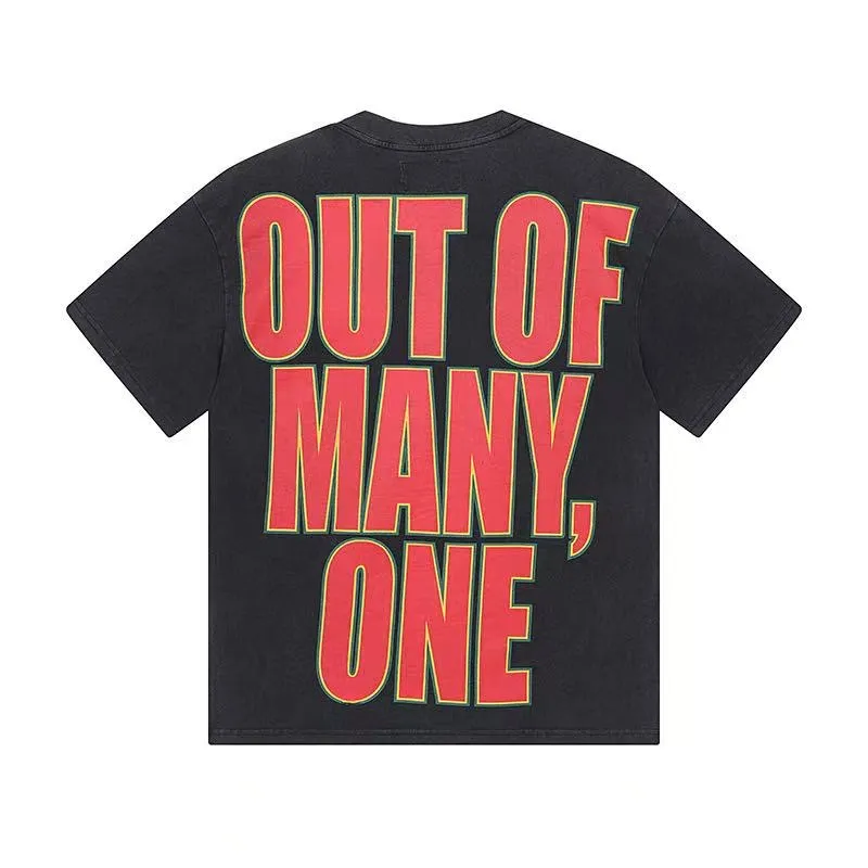 6045# washed black｜P116 Godspeed cross-border American rock and roll street washed retro style short-sleeved T (craft printing) fabric (fabric): 32 count combed double yarn 250 grams weight code (size): S-M-L-XL color (colour): washed black 👉
